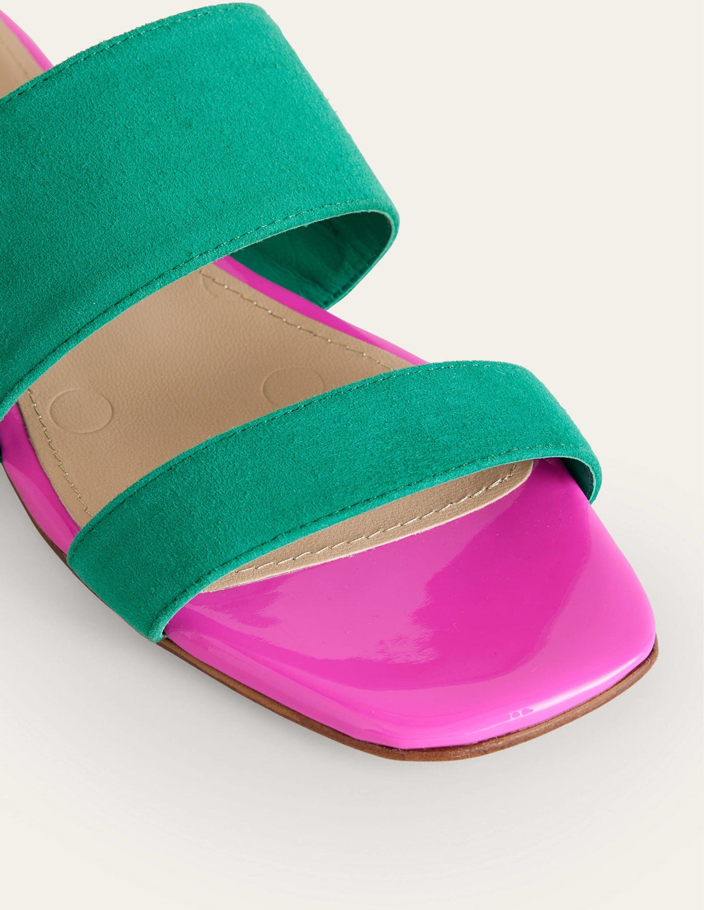 Two Strap Sandals-Green Pepper Leather