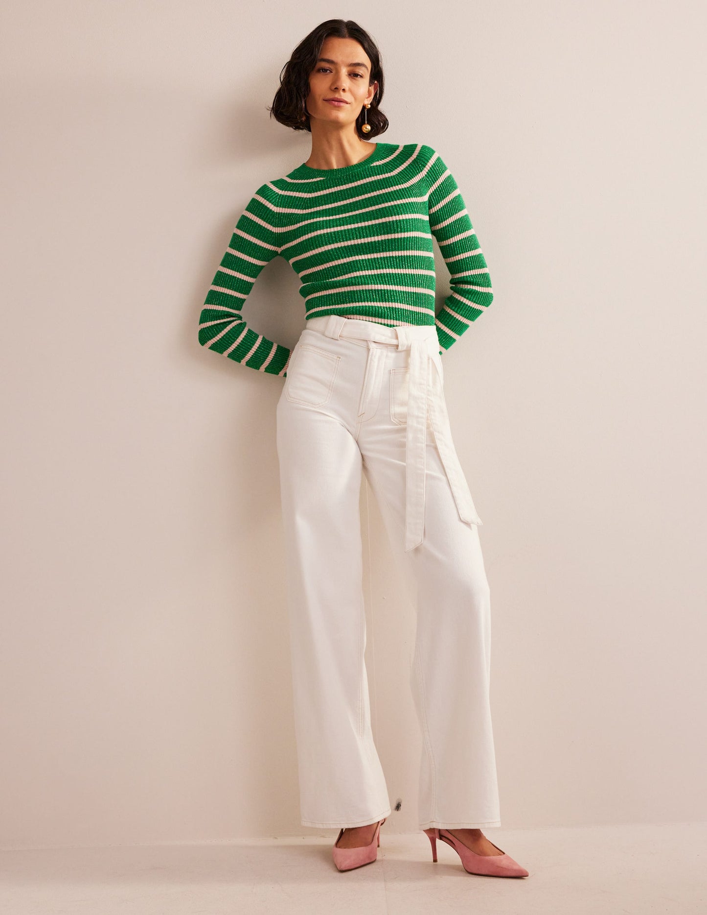 Two Strap Sandals-Green Pepper Leather