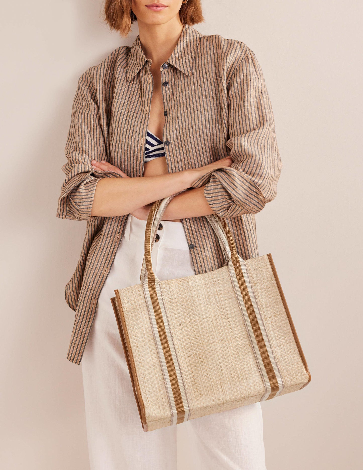 Raffia Tote Bag-Raffia