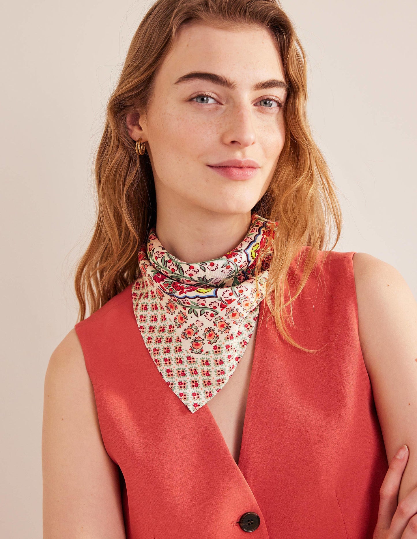 Silk Scarf-Multi, Vine Terrace