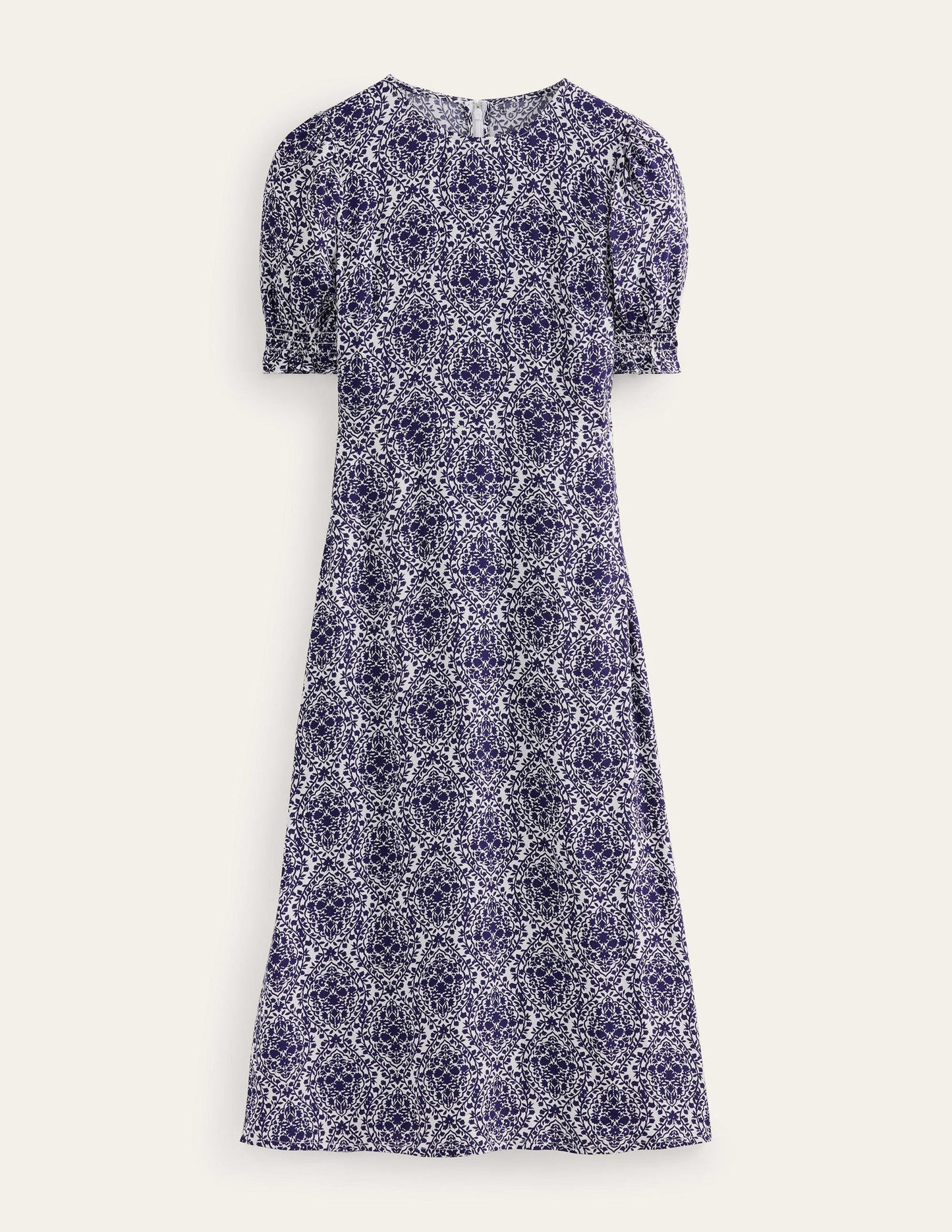 Corinne Midi Tea Dress-Prussian Blue, Vine Terrace