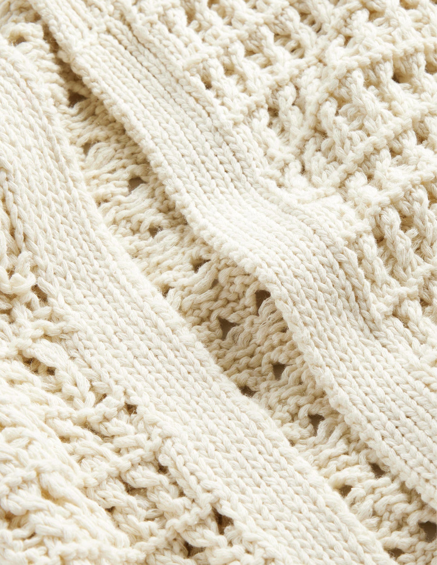 Crochet Coatigan-Warm Ivory
