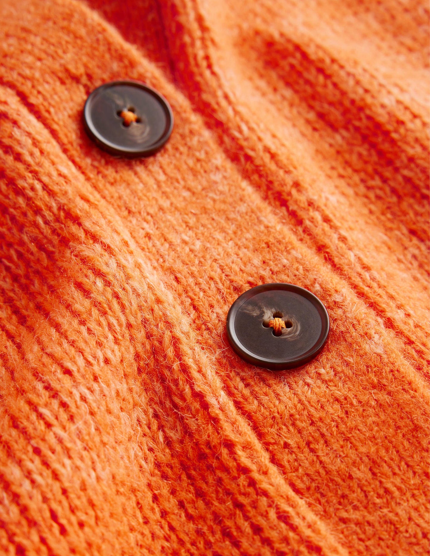 Fluffy Cardigan-Orange Ombre