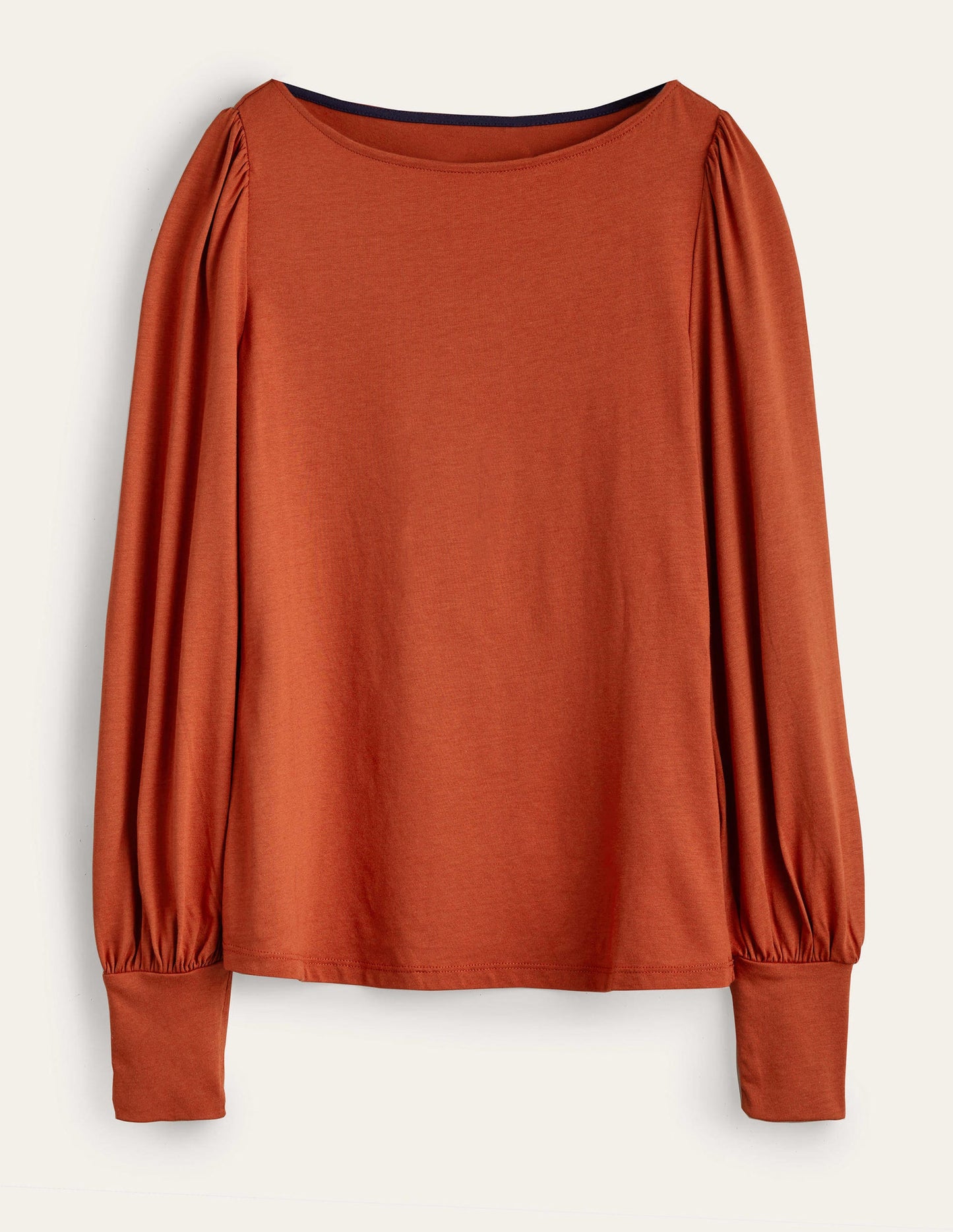Supersoft Boat Neck Top-Chilli Oil Red