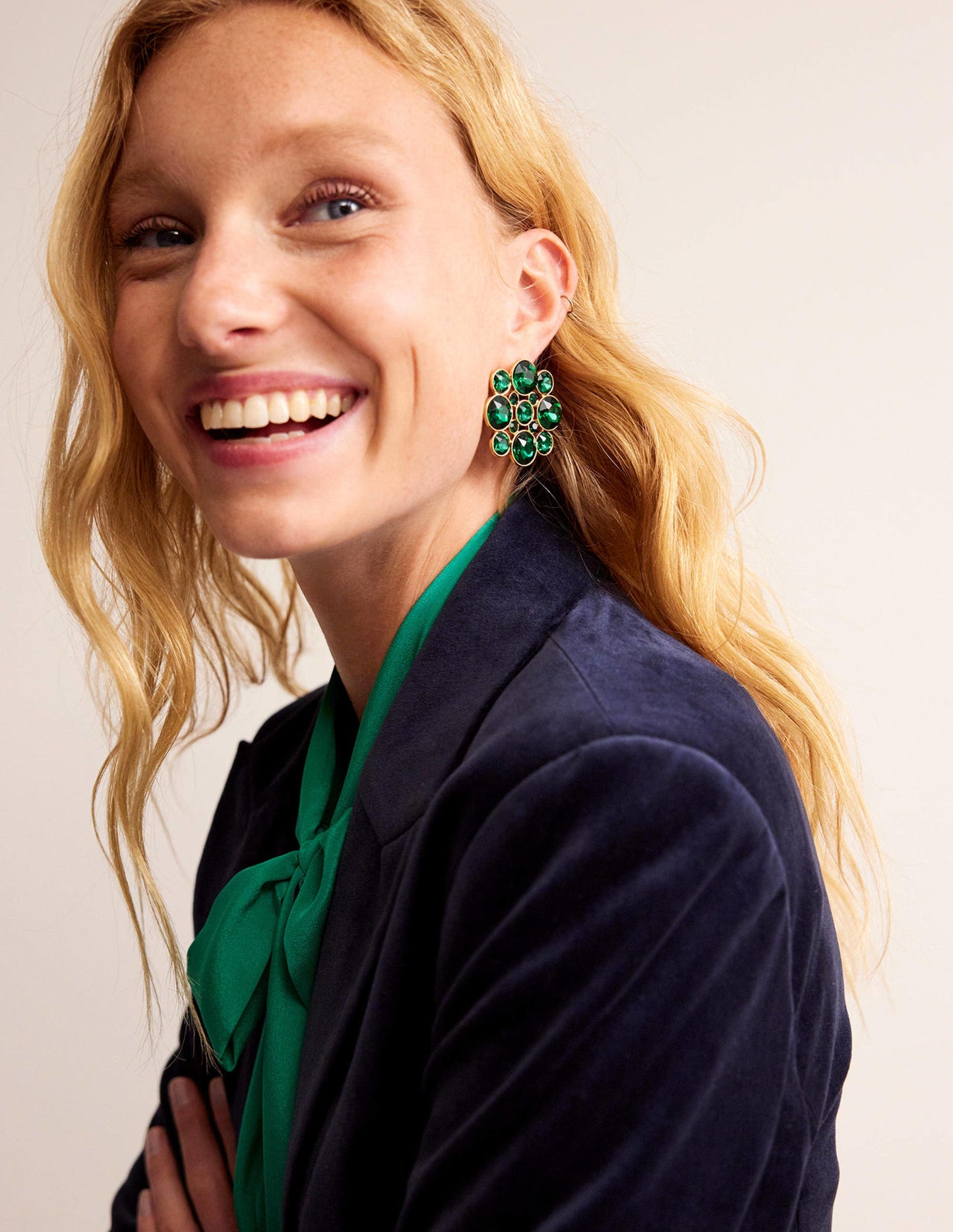 Andrea Jewel-Cluster Earrings-Green