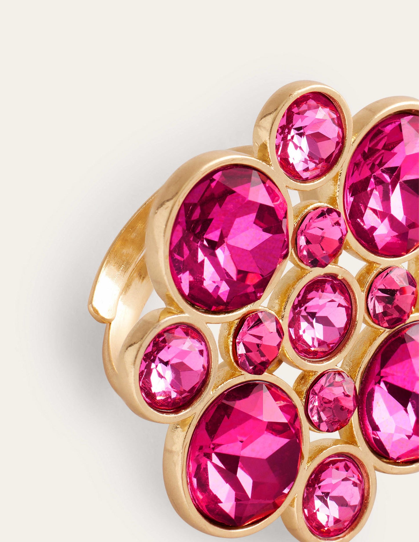 Andrea Jewel-Cluster Ring-Hot Pink