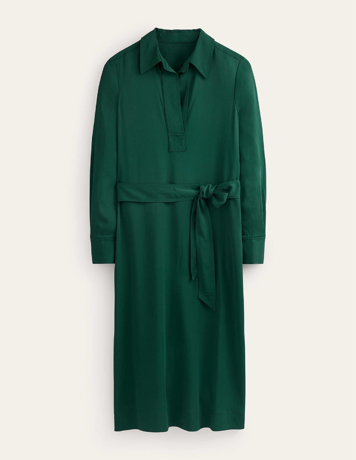 Clean Midi Pop Over Dress-Emerald Night