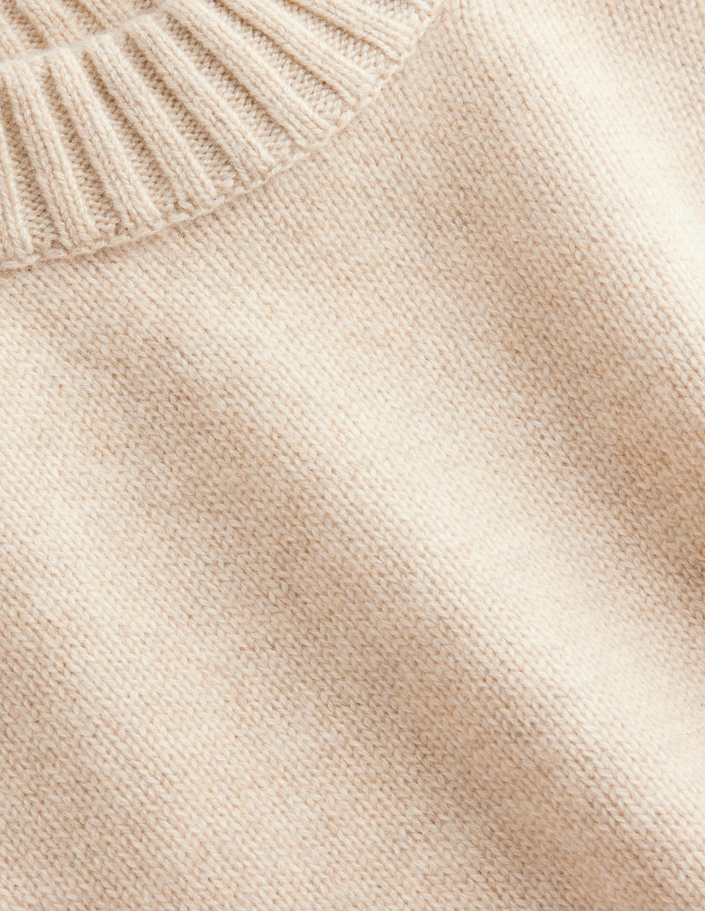 Chunky Cashmere Crew Neck Tank-Oatmeal