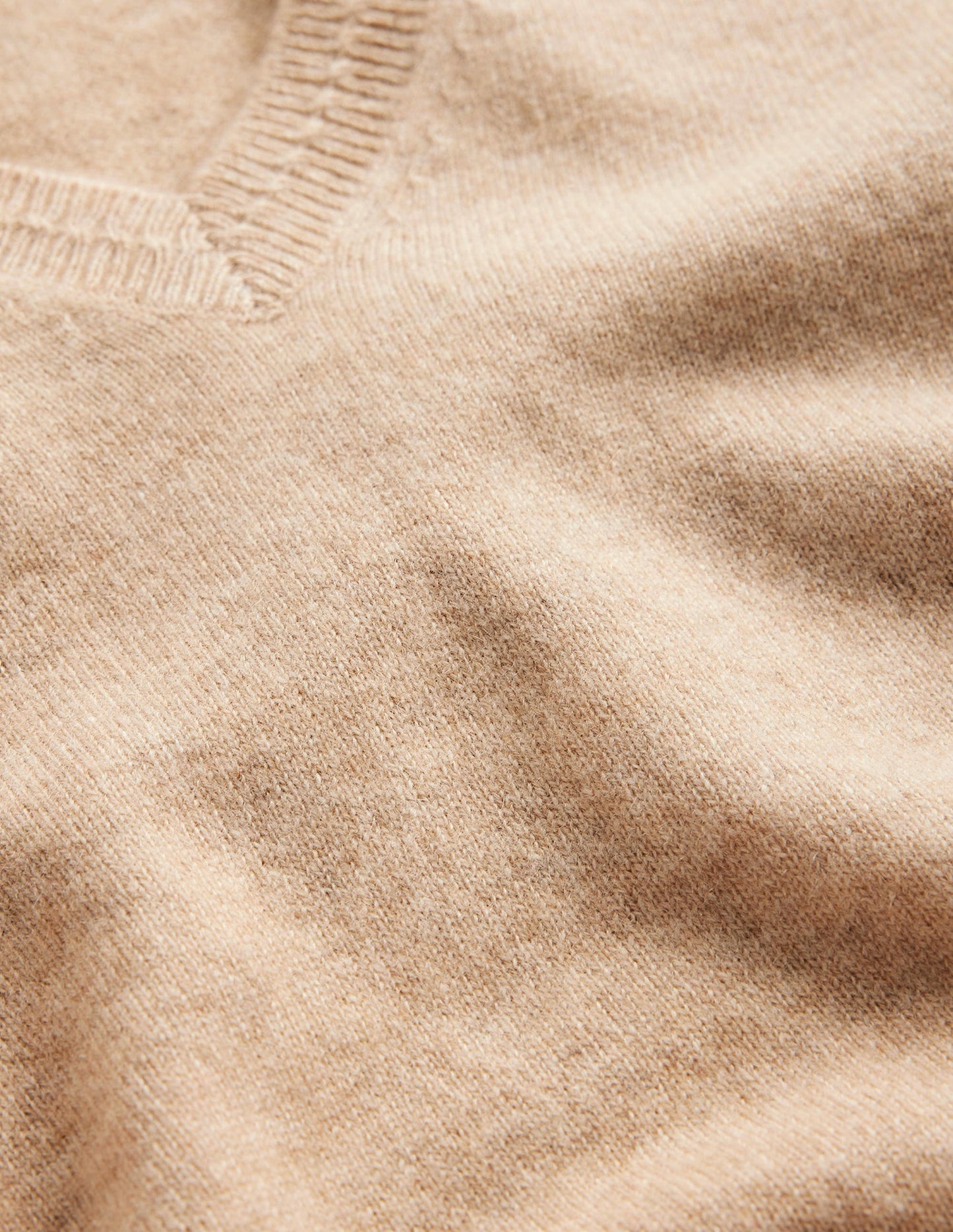 Eva Cashmere V-neck Jumper-Chinchilla Melange