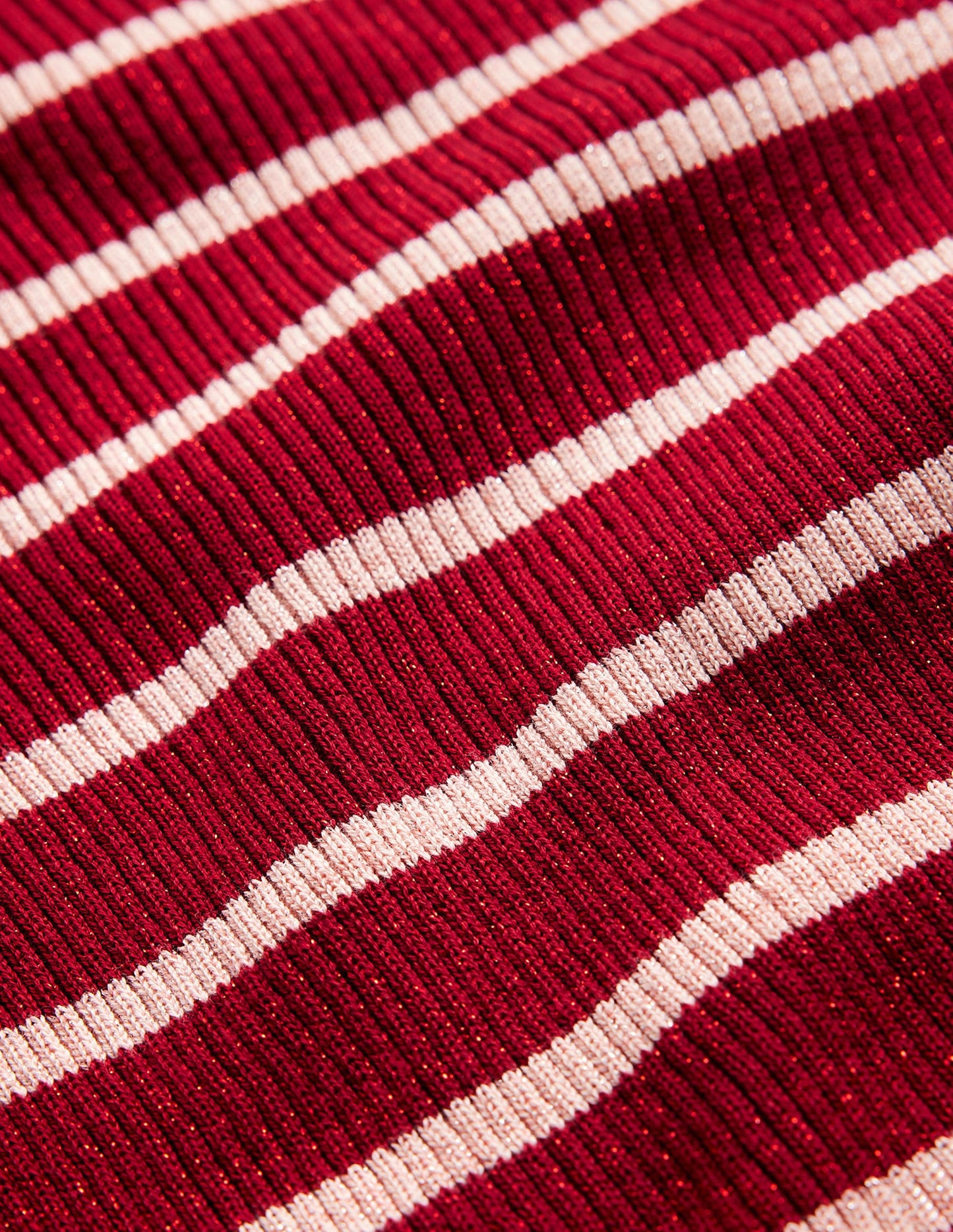 Effie Sparkle Stripe Jumper-Red, Chalky Pink Stripe