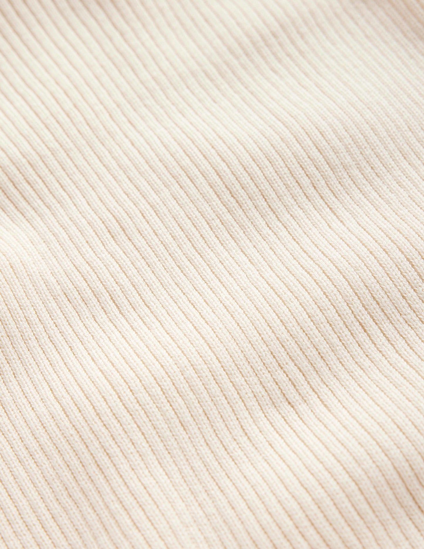 Ribbed Cotton Jumper-Warm Ivory