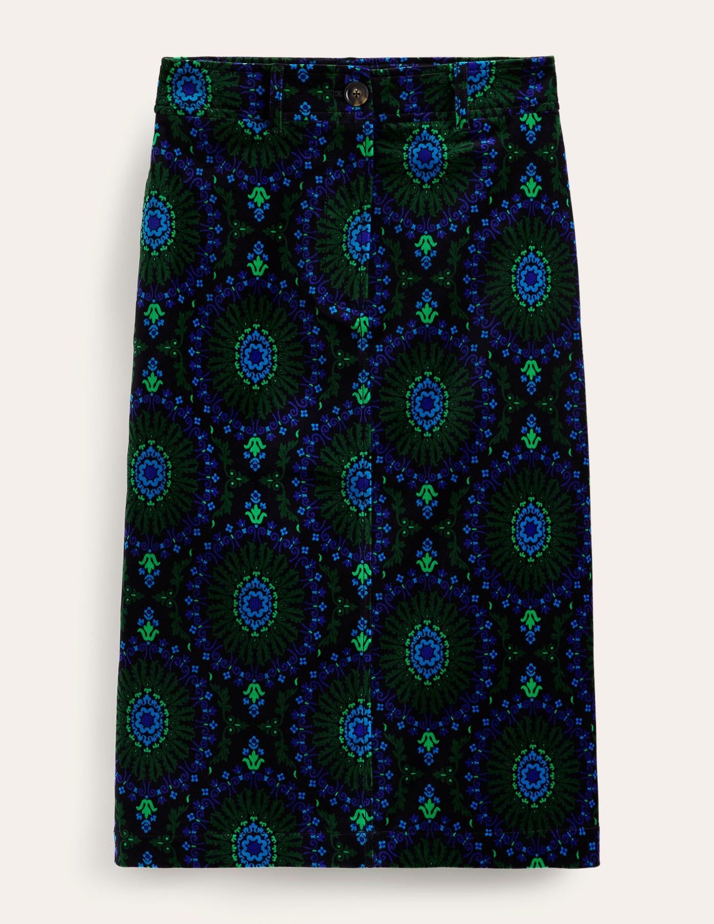 Margot Velvet Midi Skirt-Black, Artizian Geo