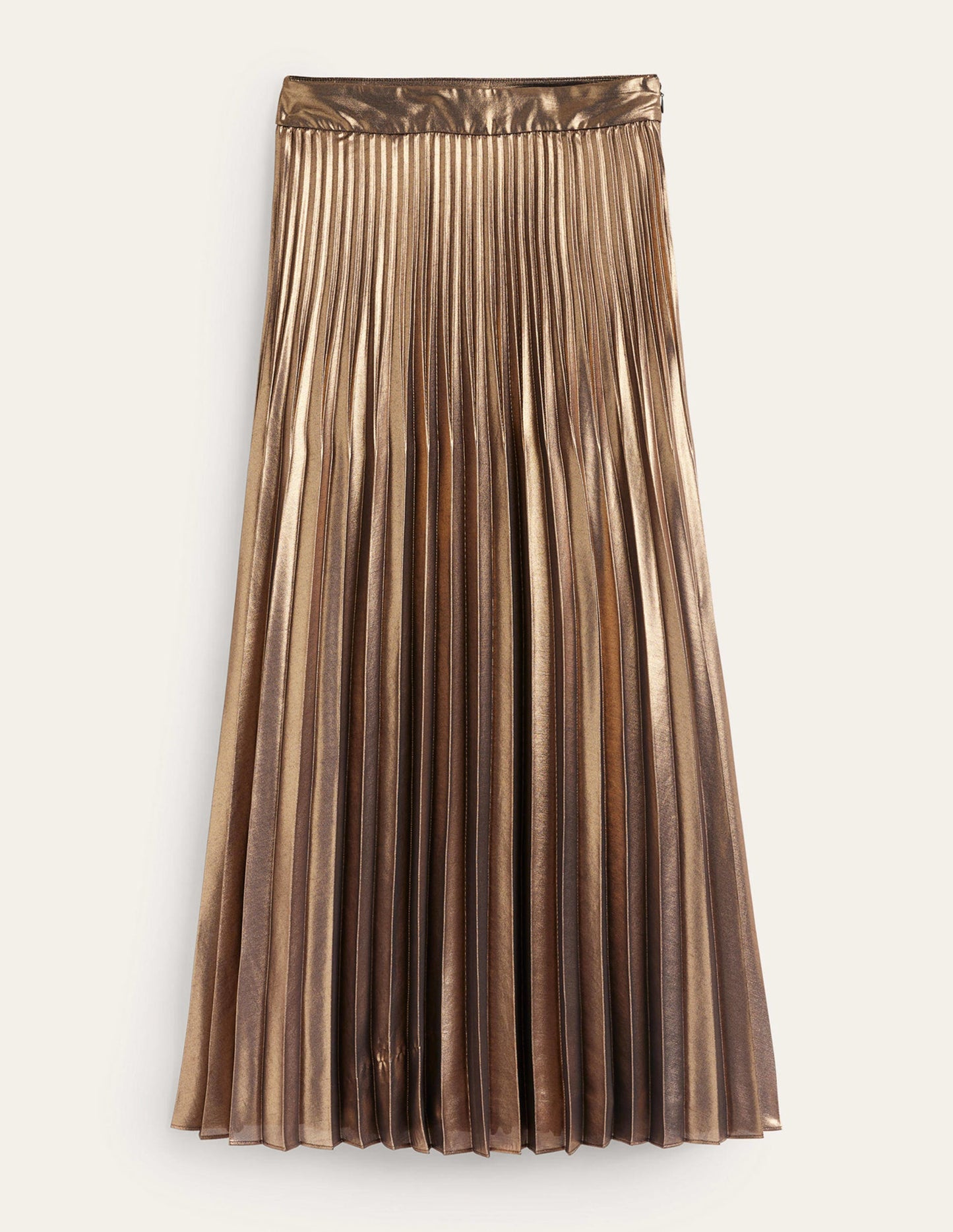 Camilla Metallic Midi Skirt-Black Gold