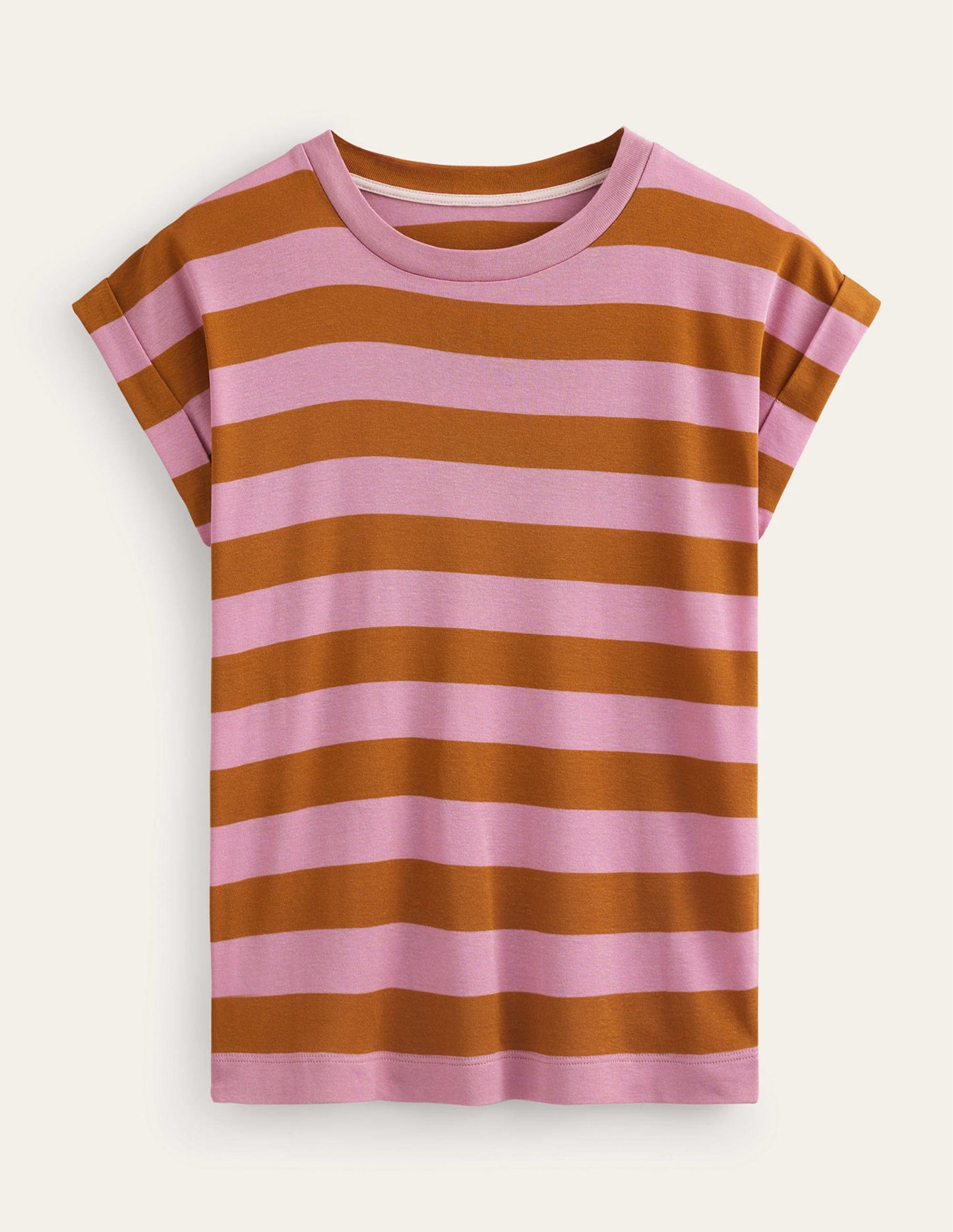 Tamsin Short Sleeve Top-Pink, Camel