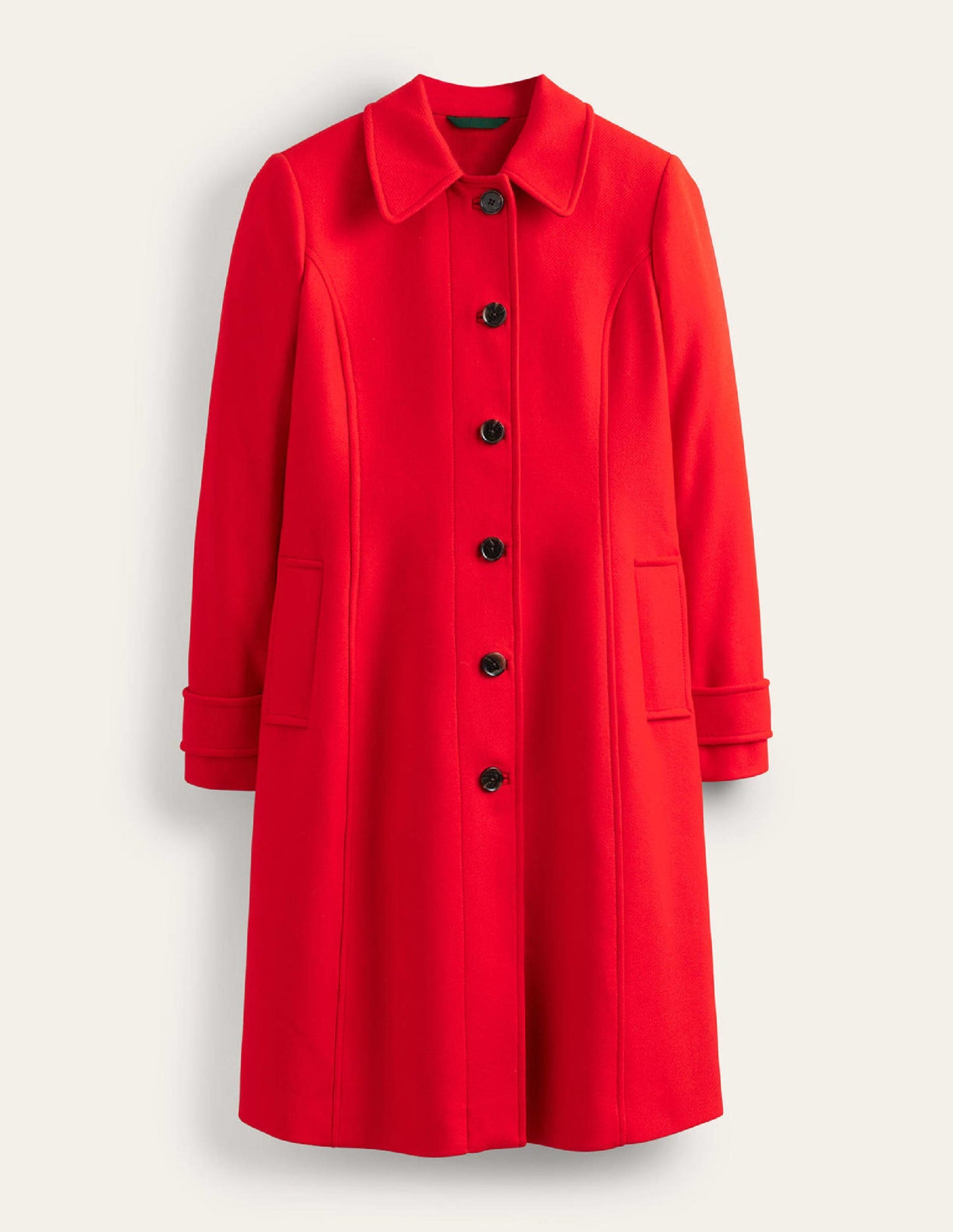 Durham Wool Blend Coat-Red