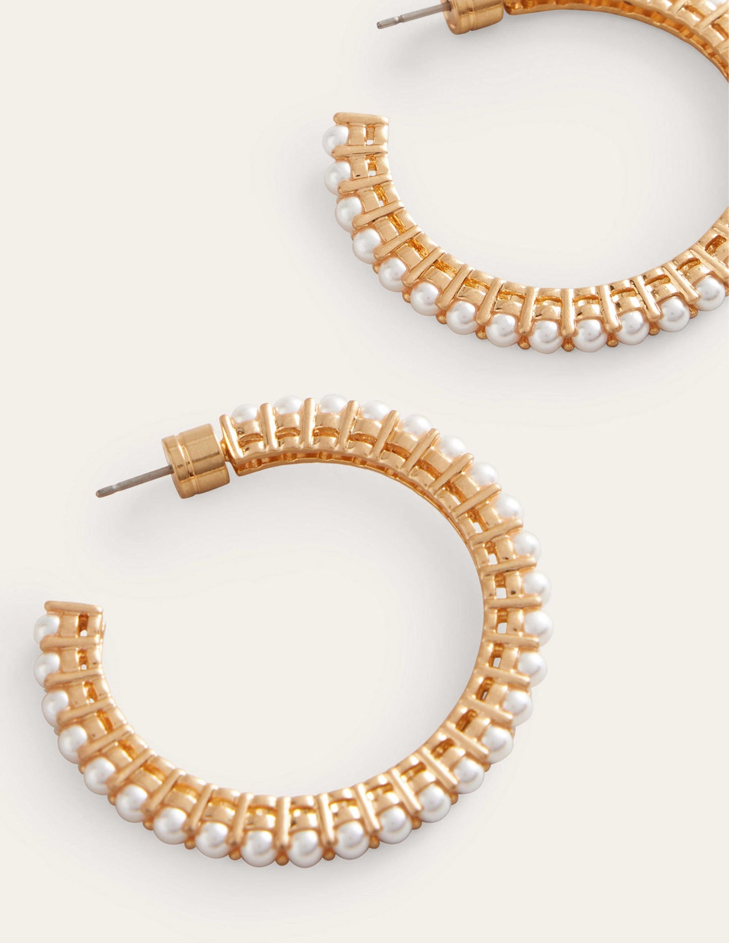 Double Ball Hoops-Pearl