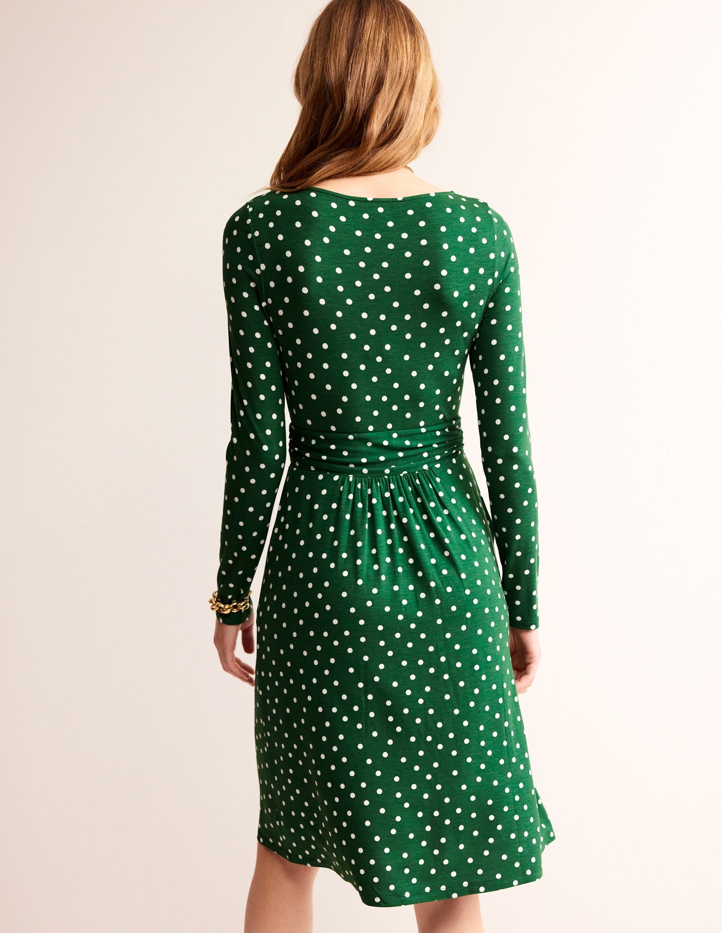 Abigail Jersey Dress-Amazon Green, Scattered Spot