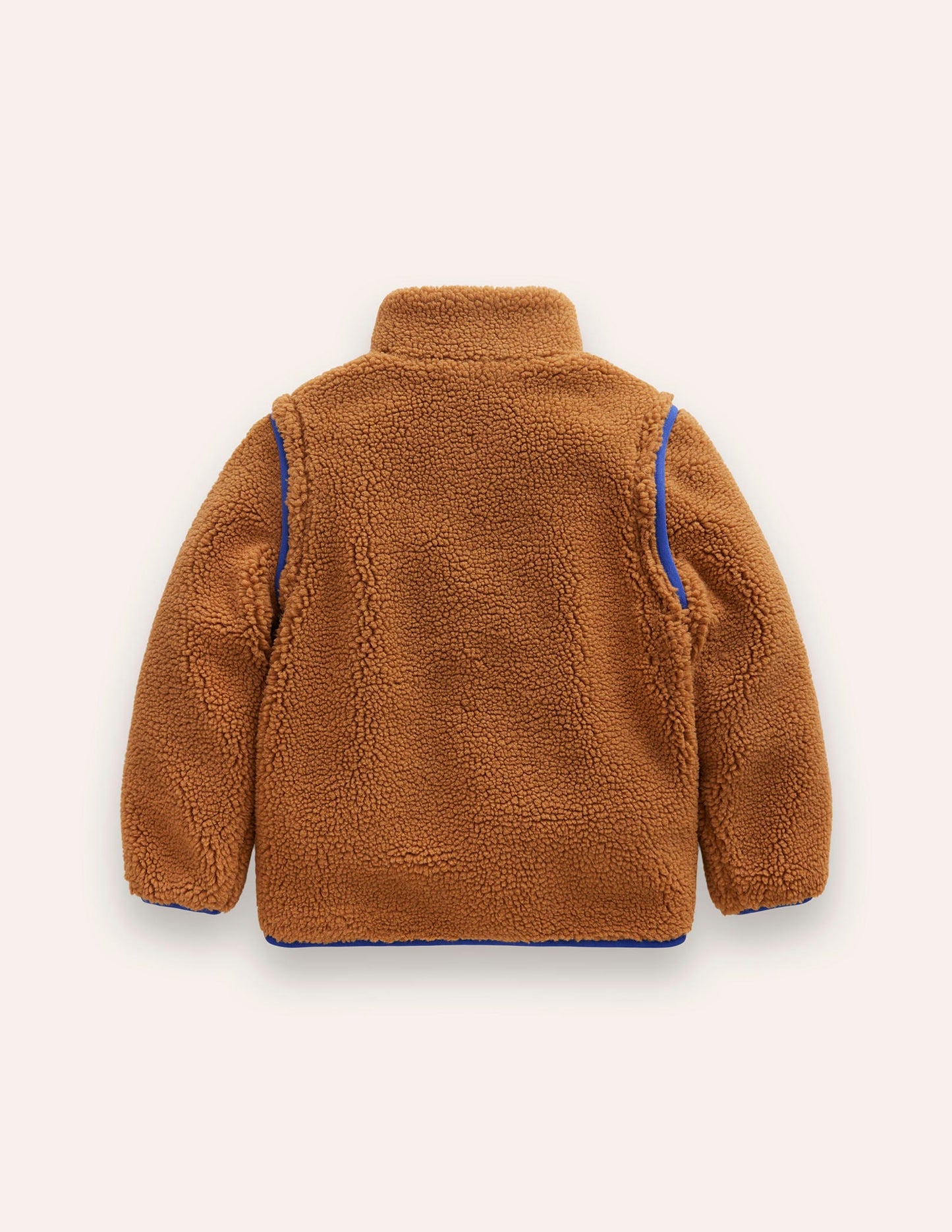 2-in-1 Borg Jacket-Butterscotch Brown Borg