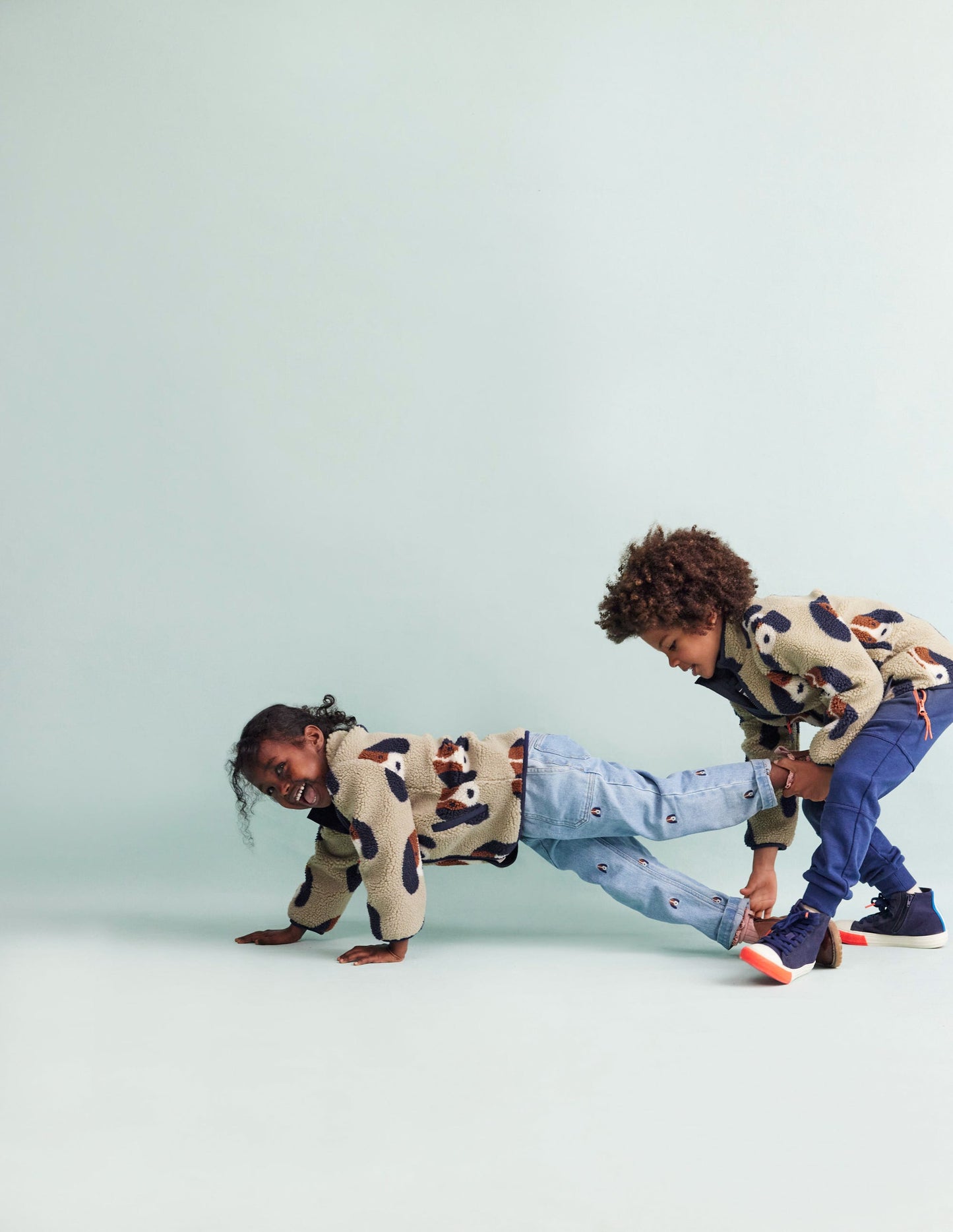 Cosy Borg Jacket-Oatmeal Pups