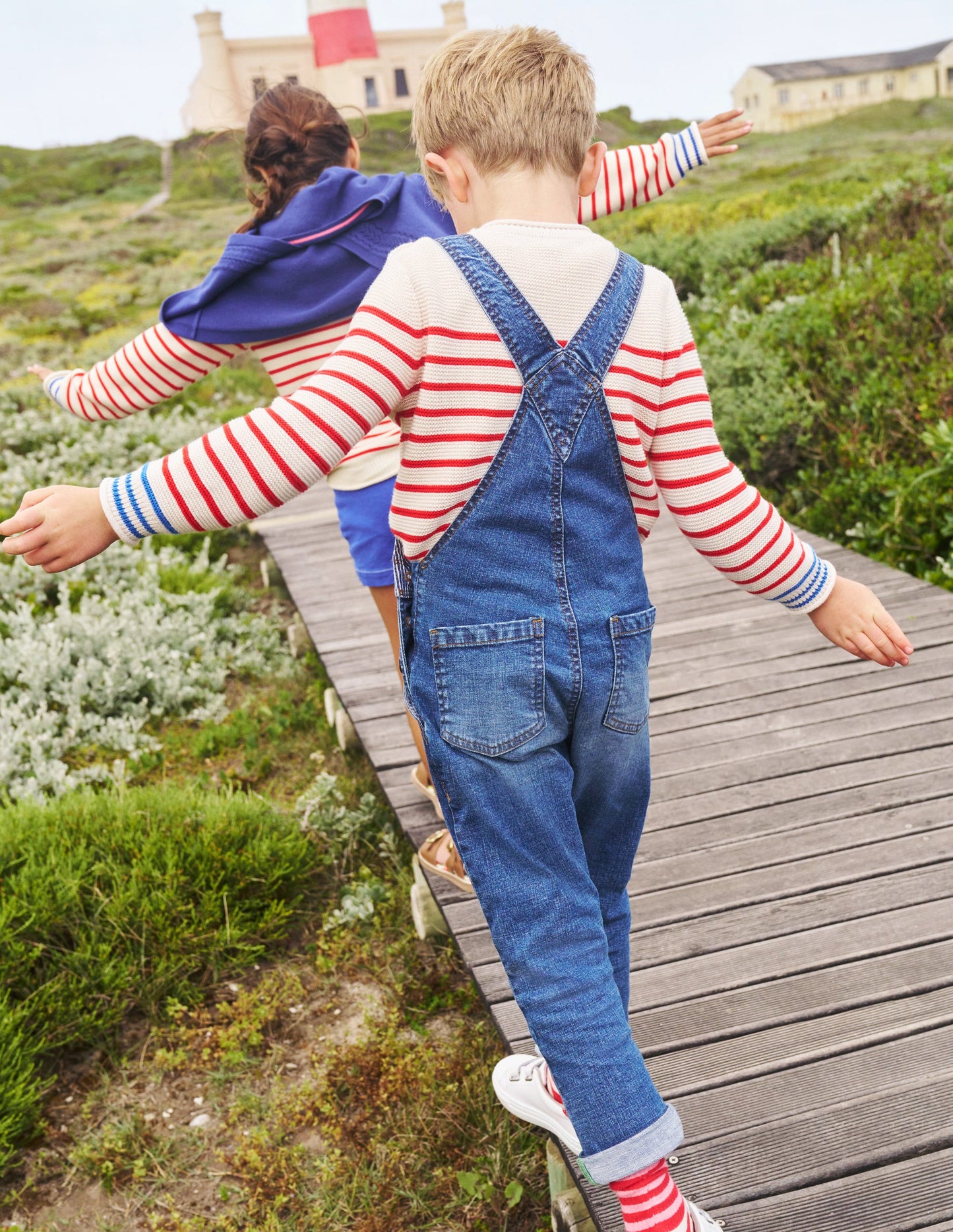 Denim Dungarees-Mid Denim