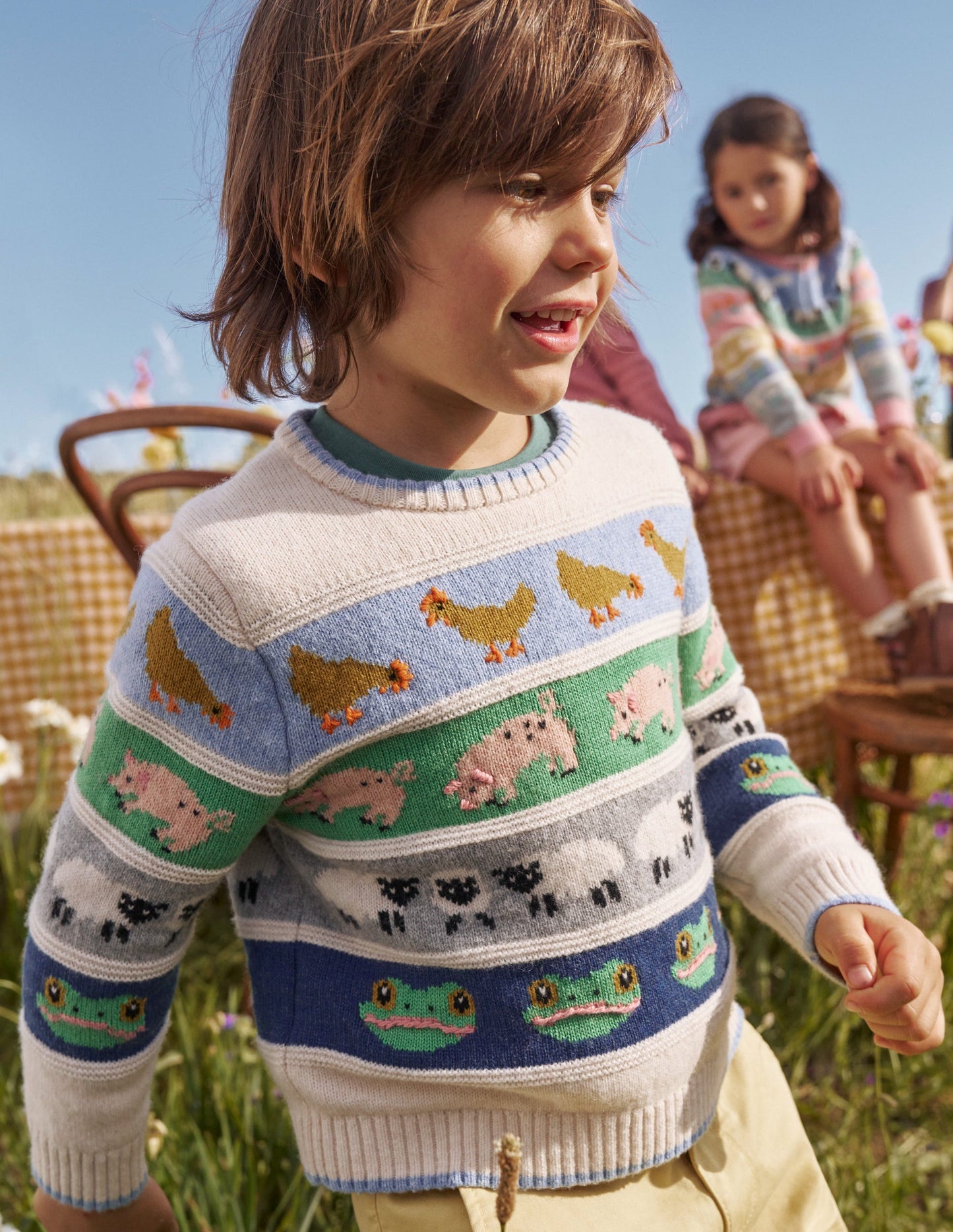 All Over Fair Isle Jumper-Easter Farm Animals