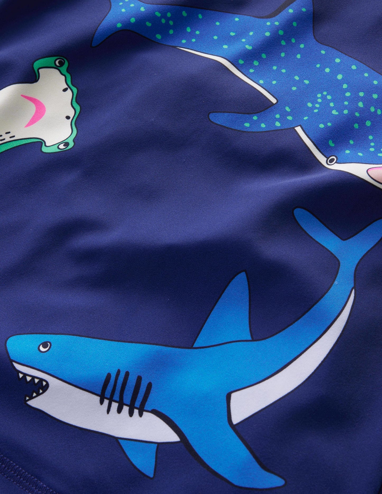 Logo Rash Vest-Sapphire Blue Sharks