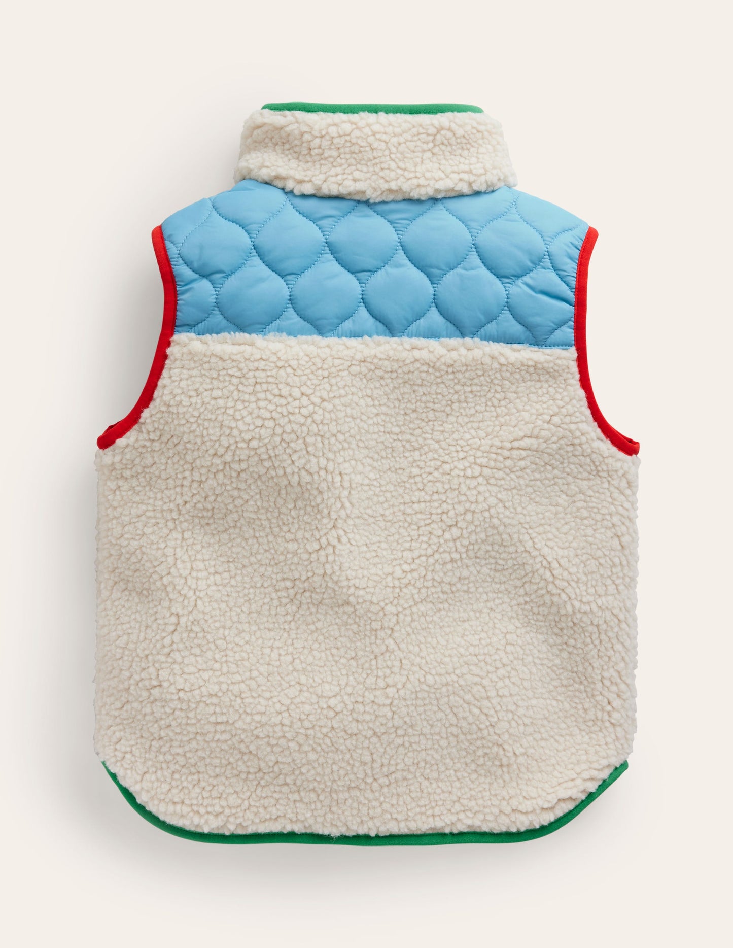Borg Mix Gilet-Natural Borg