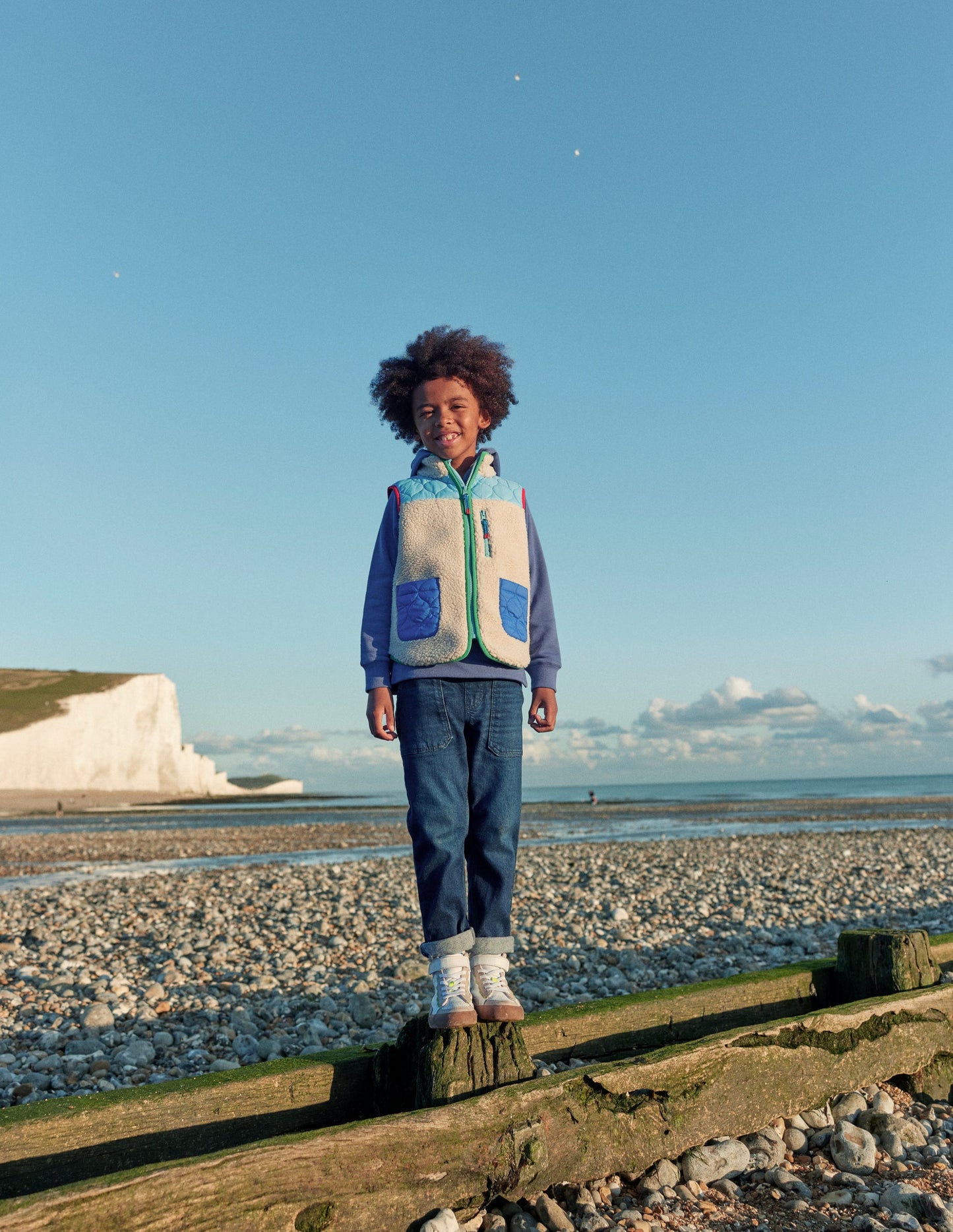 Borg Mix Gilet-Natural Borg