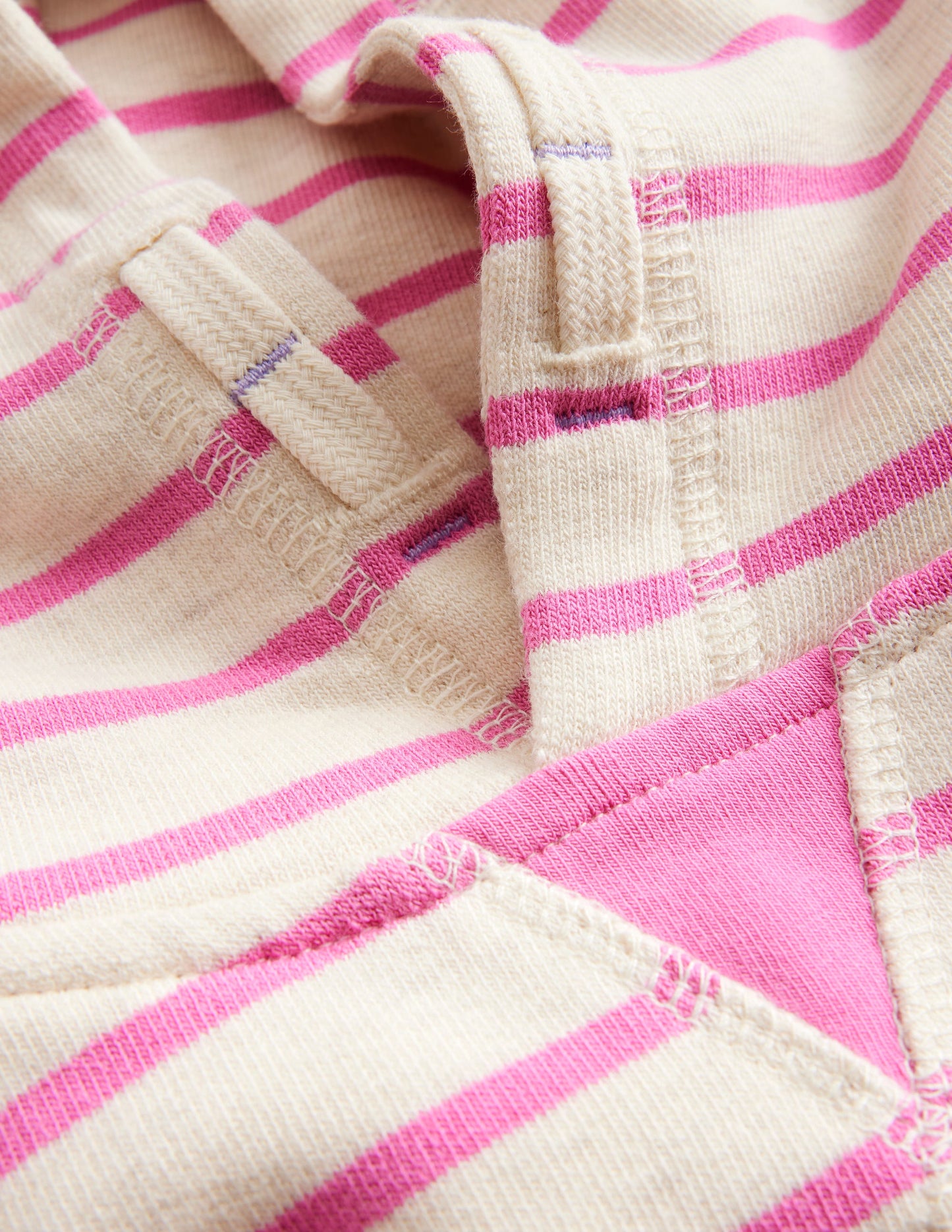 Cosy Relaxed Hoodie-Oatmeal Marl/Pink