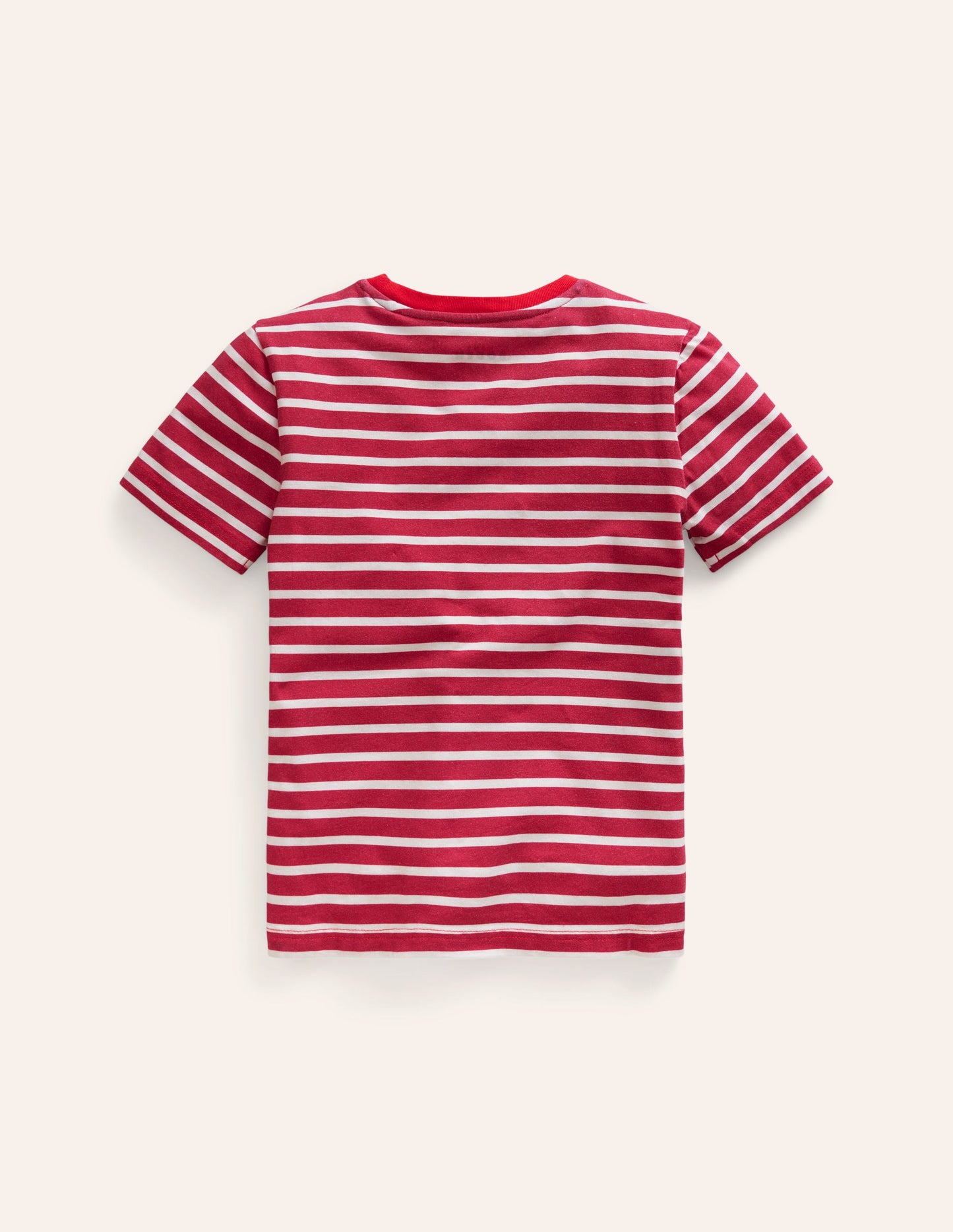 Appliqué Textured T-shirt-Jam Red/Ivory Bugs