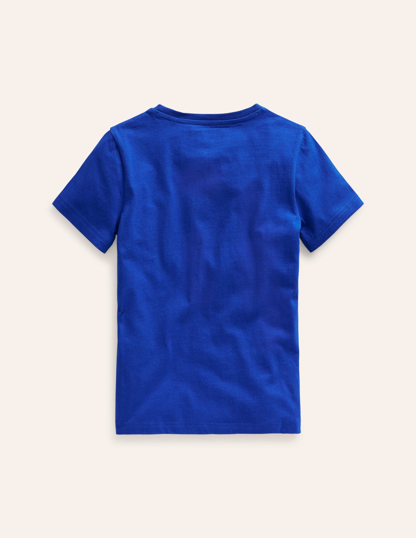 Appliqué Rhino T-shirt-Peacock Plume Blue