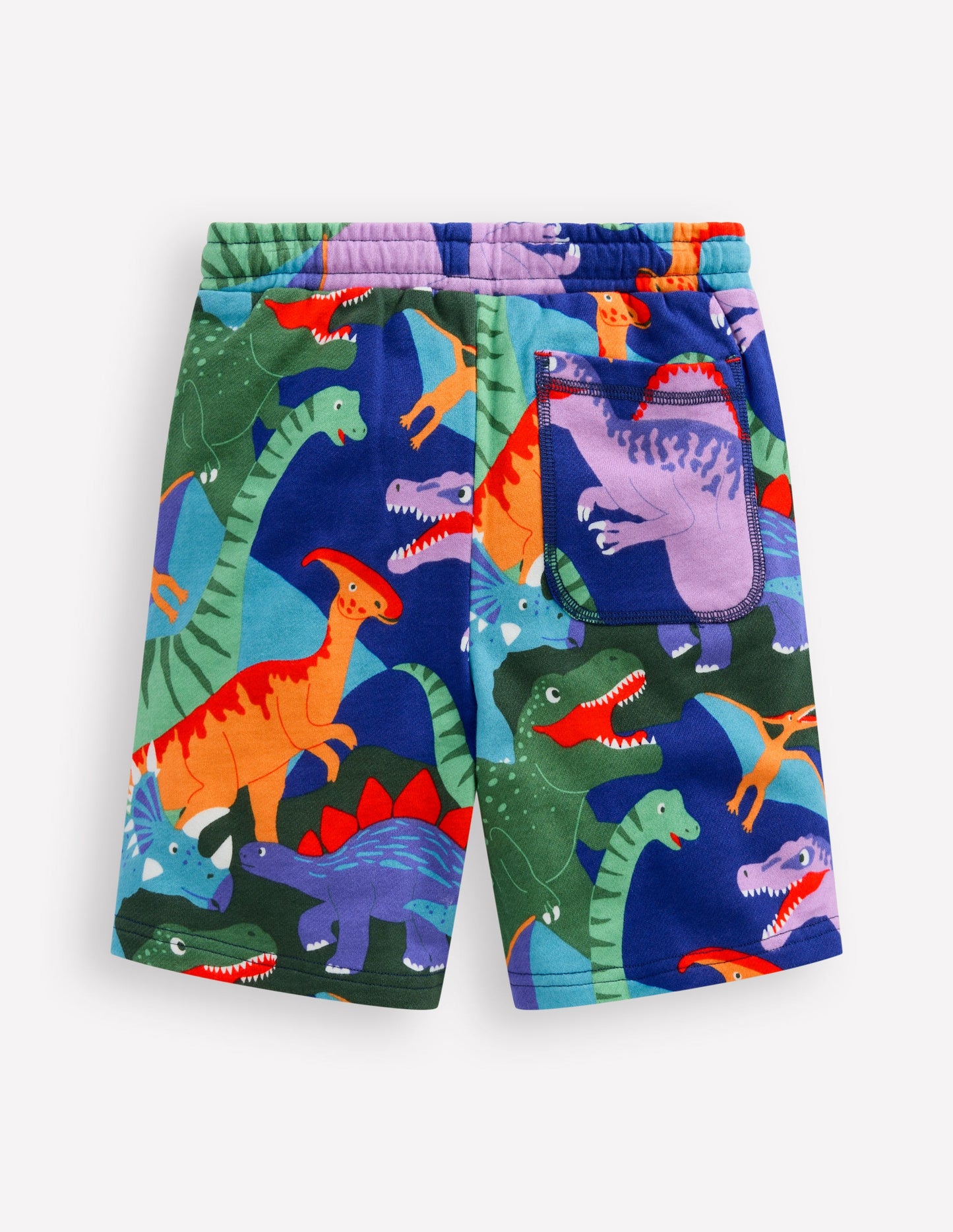 Printed Shorts-Multi Dinosaur Camo