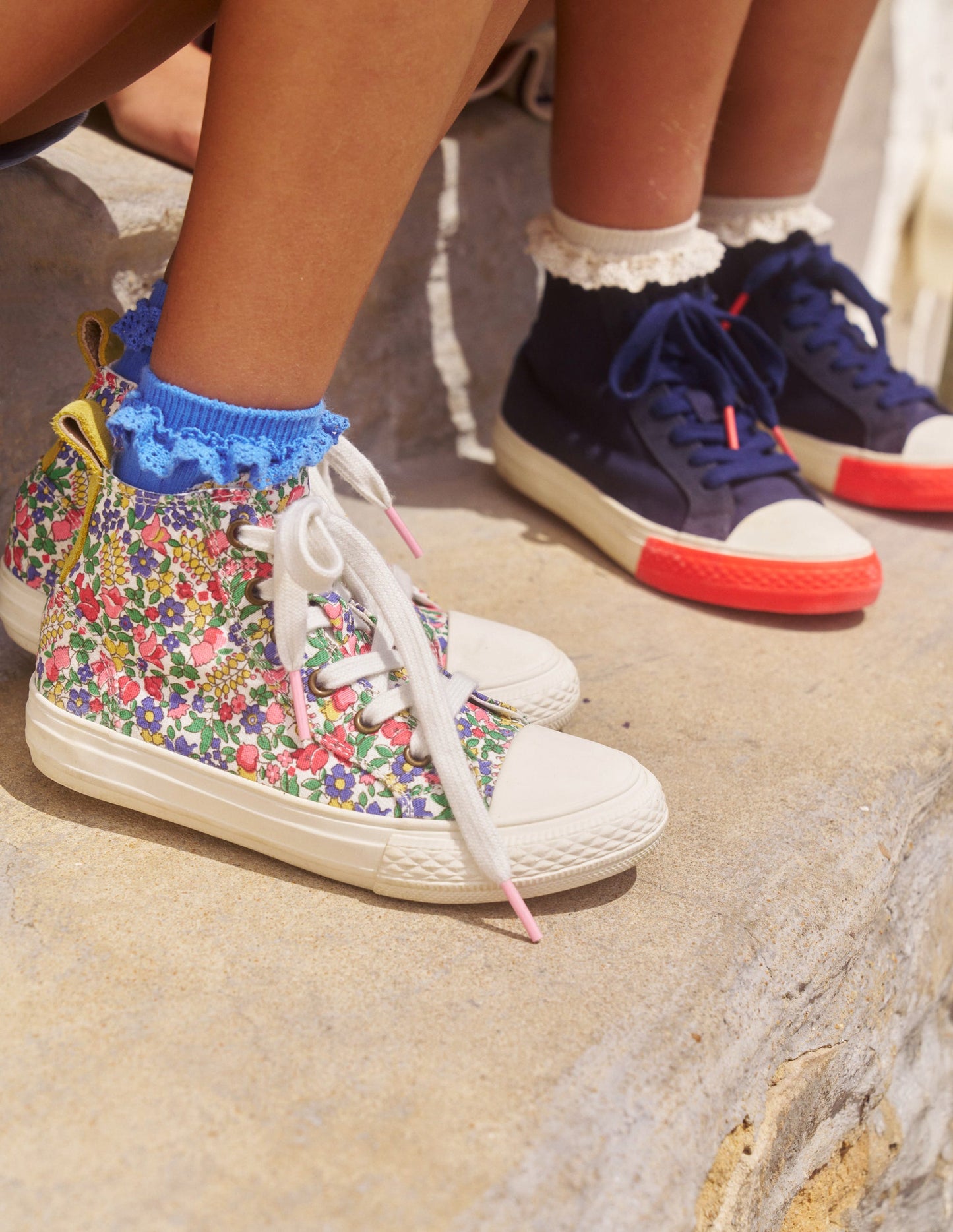 Canvas High Tops-Multi Flowerbed