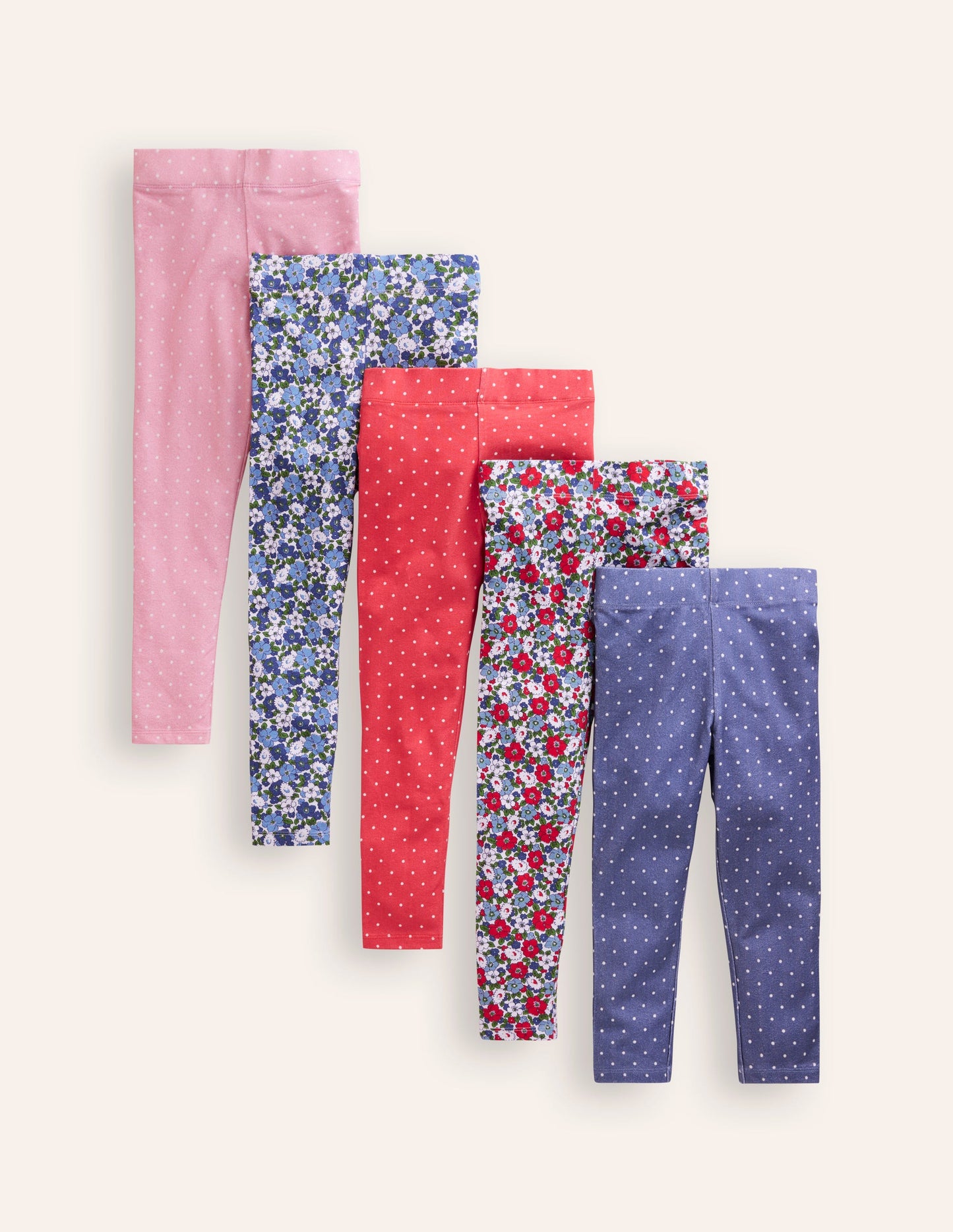 5-pack Leggings-Multi Spot/Floral