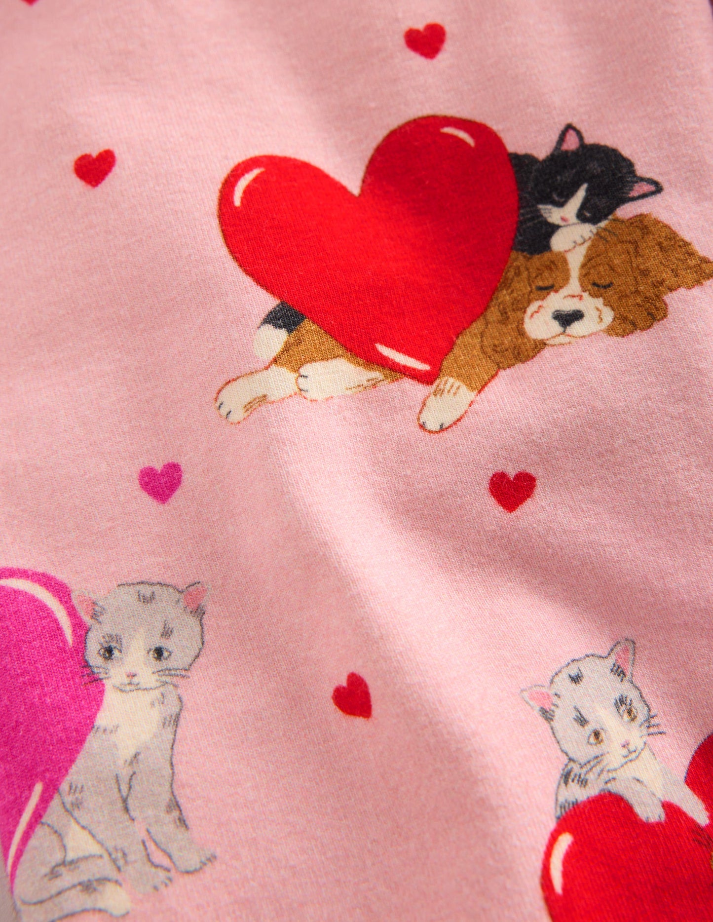 Everyday Fun Leggings-Chalk Pink Valentines Pets