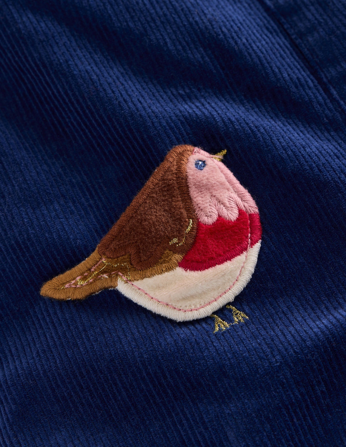 Pocket Detail Dungaree-Starboard Blue Robins