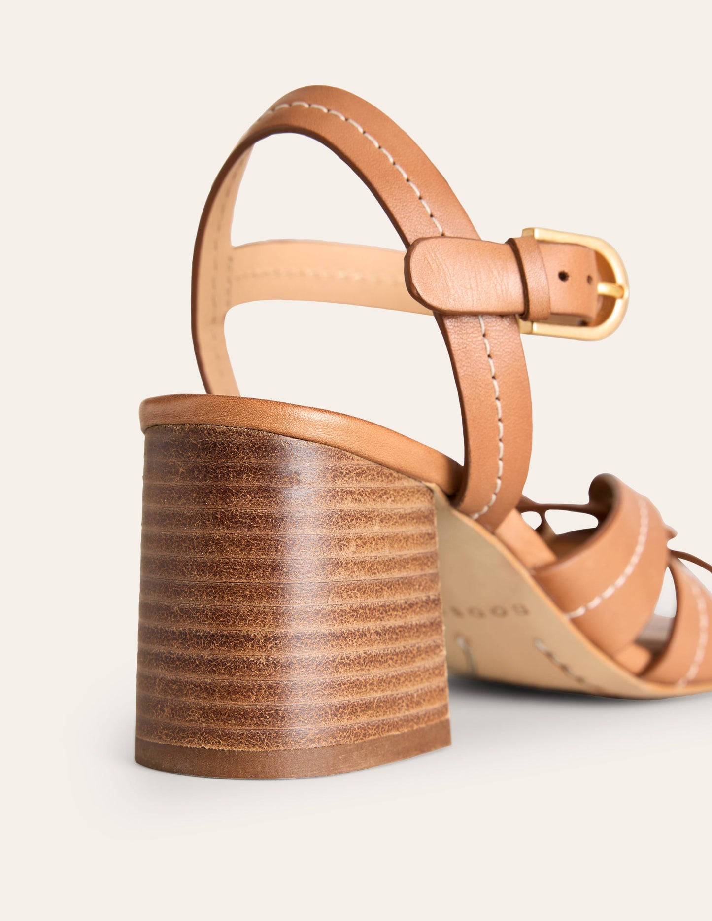Block Heel Sandal-Tan