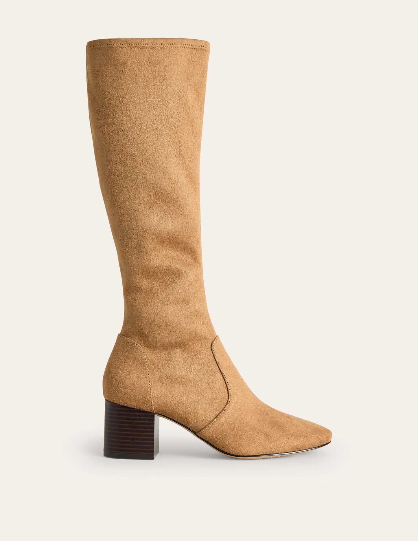 Stretch Knee Heel Boots-Acorn