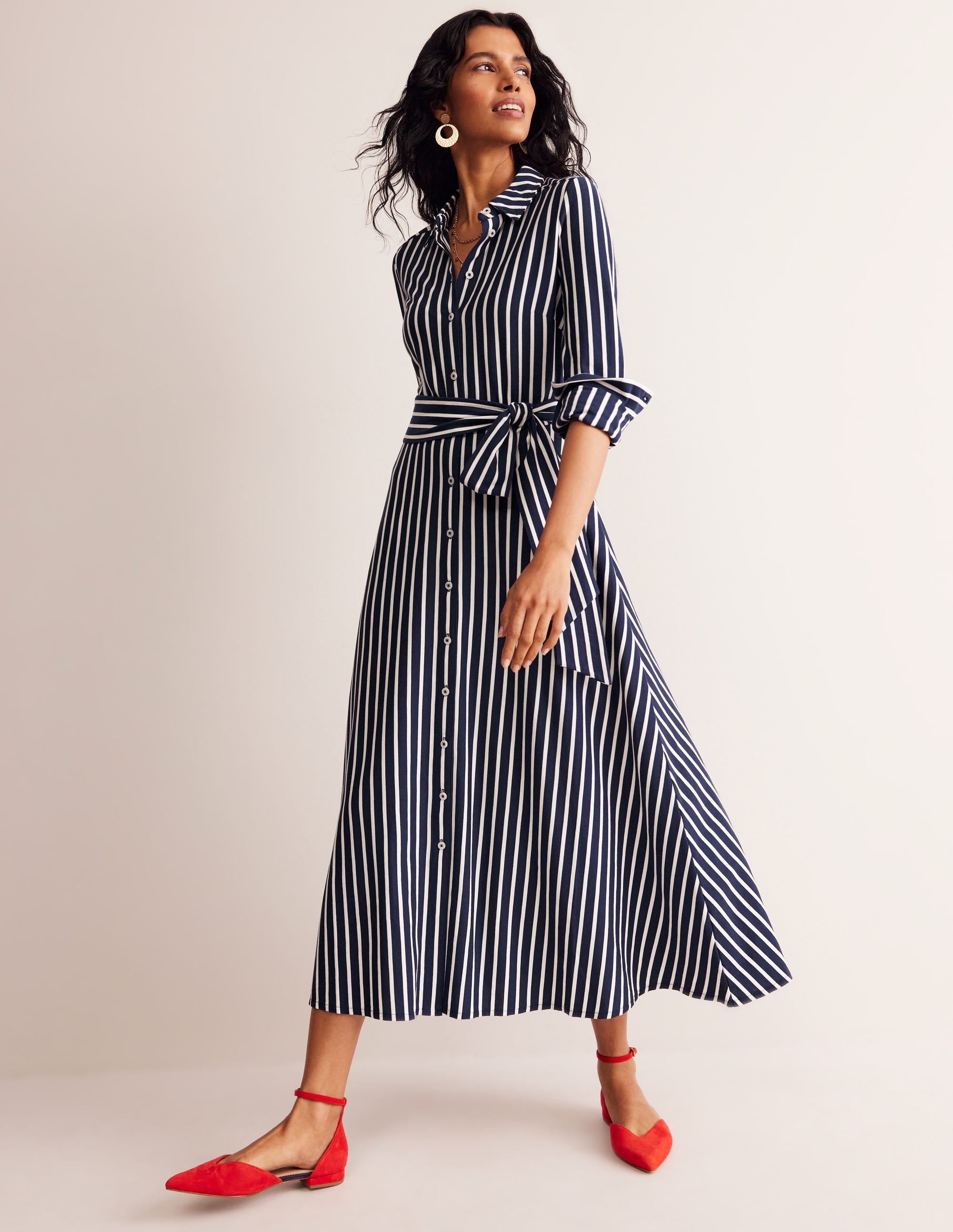 JERSEY MIDI SHIRT DRESS FEELING FRESCO