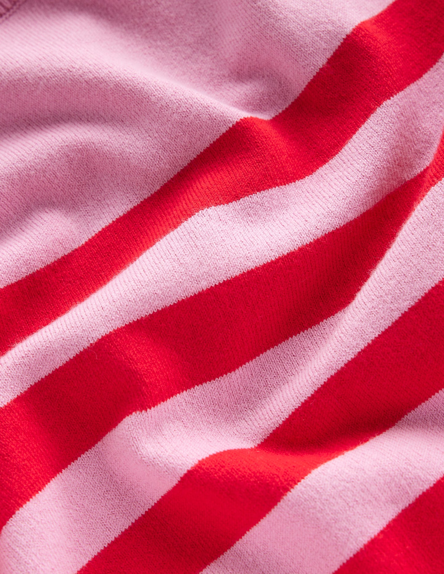 Catriona Cotton Crew Jumper-Old Rose Pink, Rouge Red