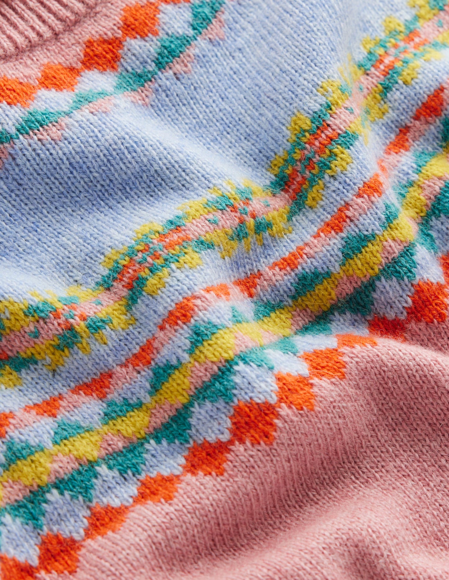 Edie Fair Isle Tank-Pink Fair Isle