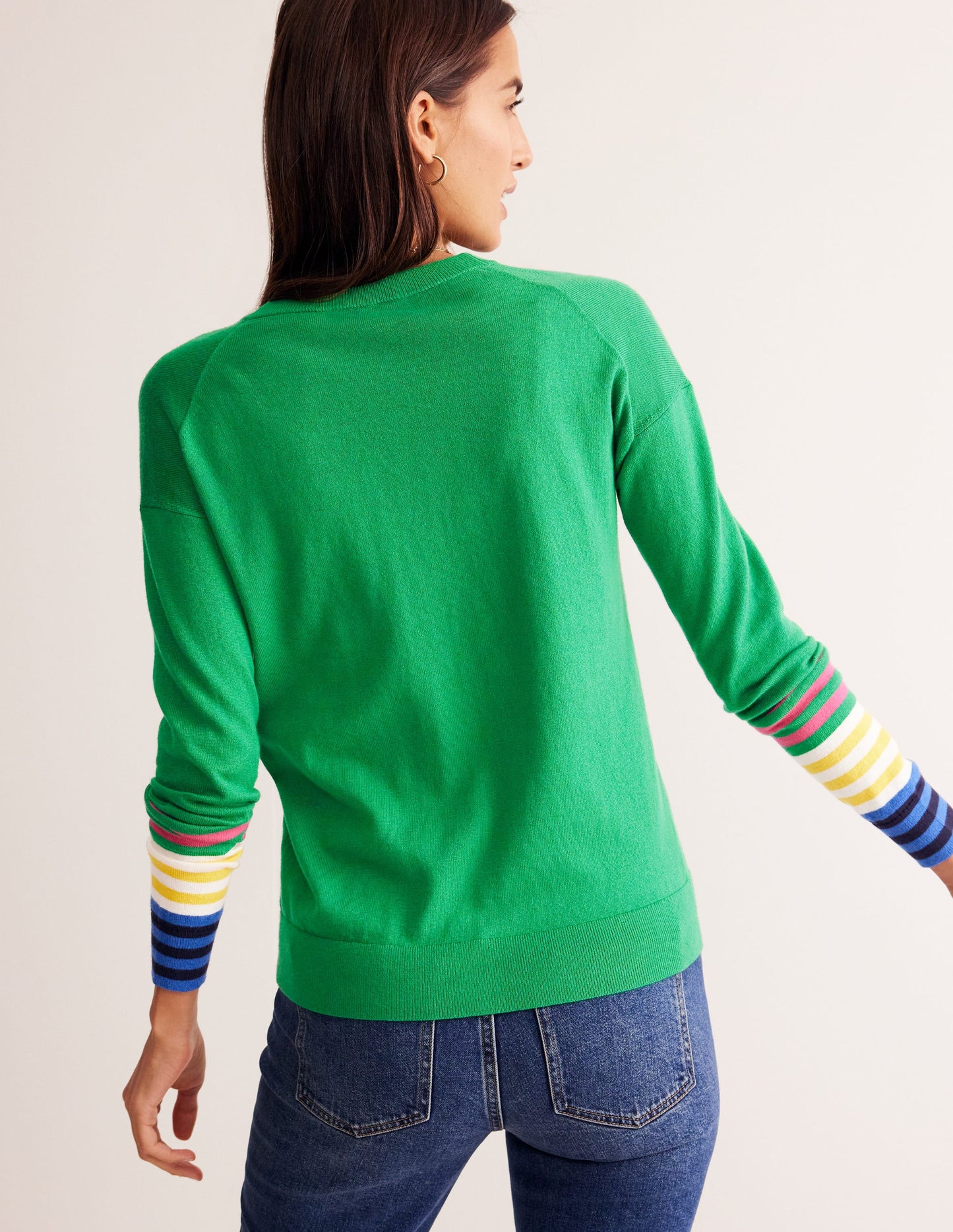 Annie Cardigan-Rich Emerald Green