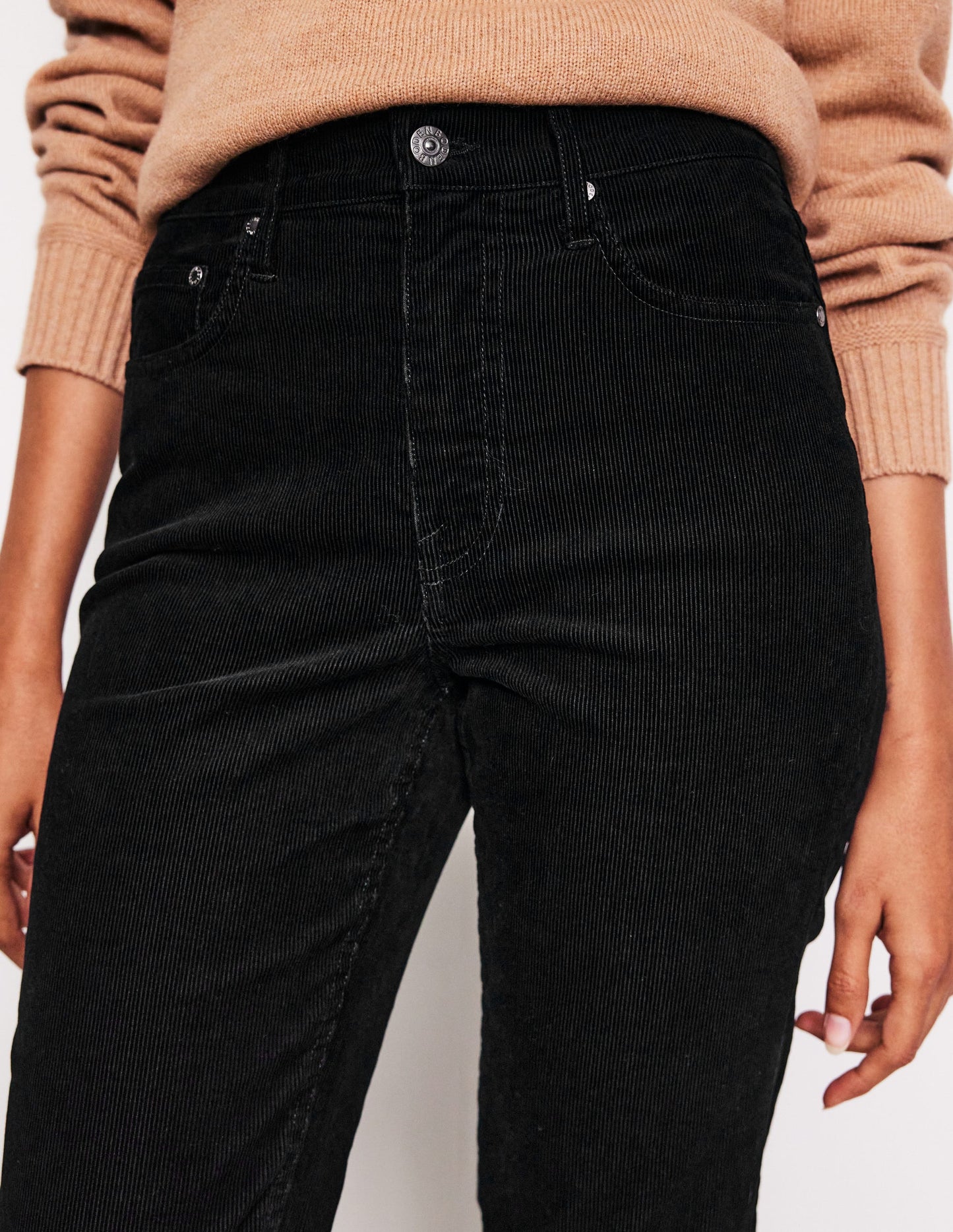 5 Pocket Cord Slim Jeans-Black