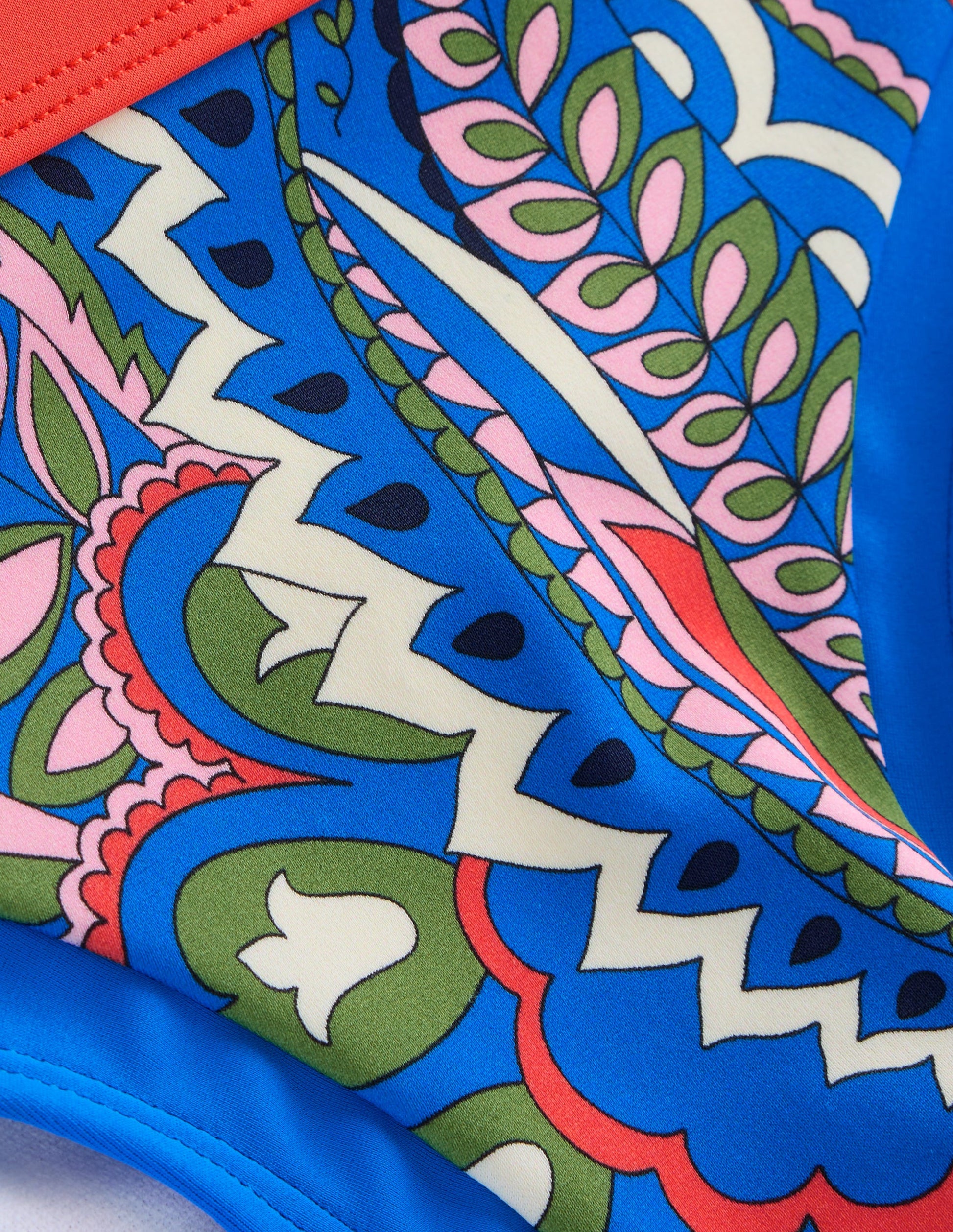 Santorini Bikini Bottoms-Blue, Foliage Paisley-6