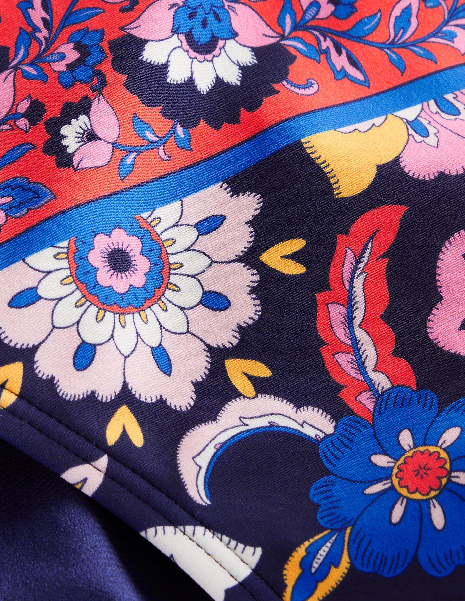 Classic Bikini Bottoms-Mandarin Red, Botanical Sprig-6