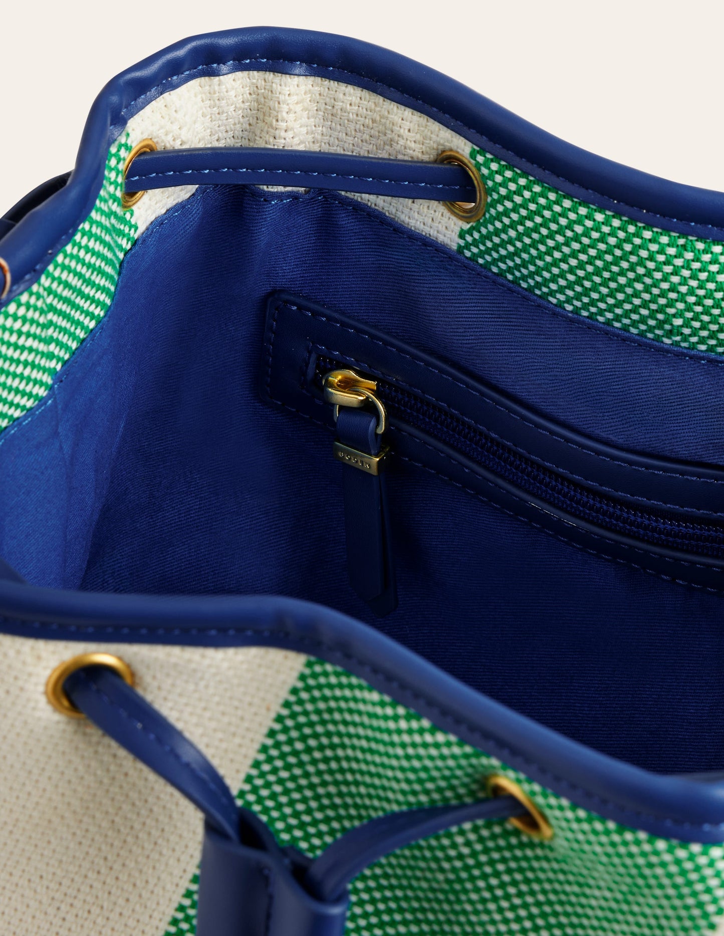 Bucket Bag-Green Stripe