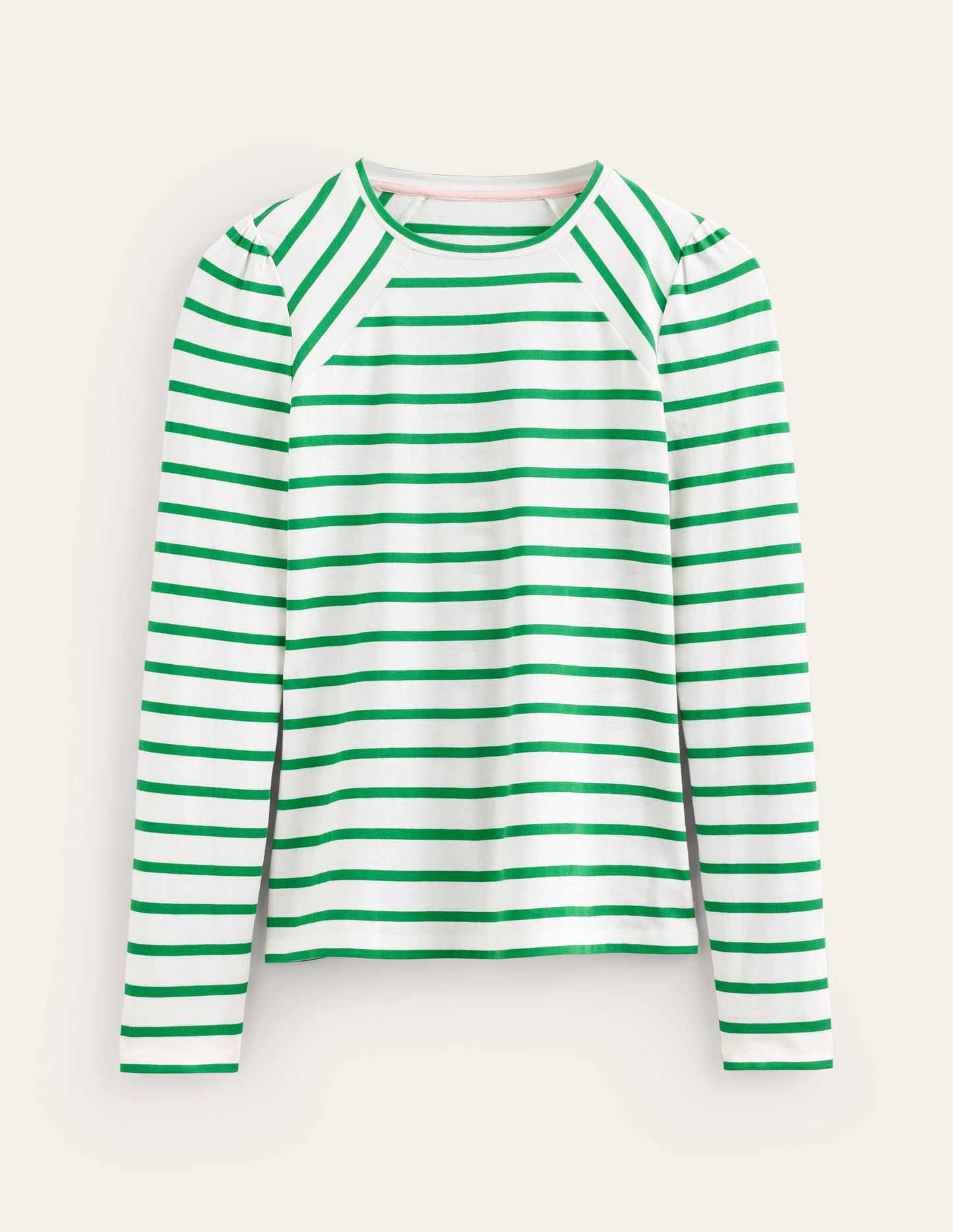 Arabella Stripe T-Shirt-Green Tambourine