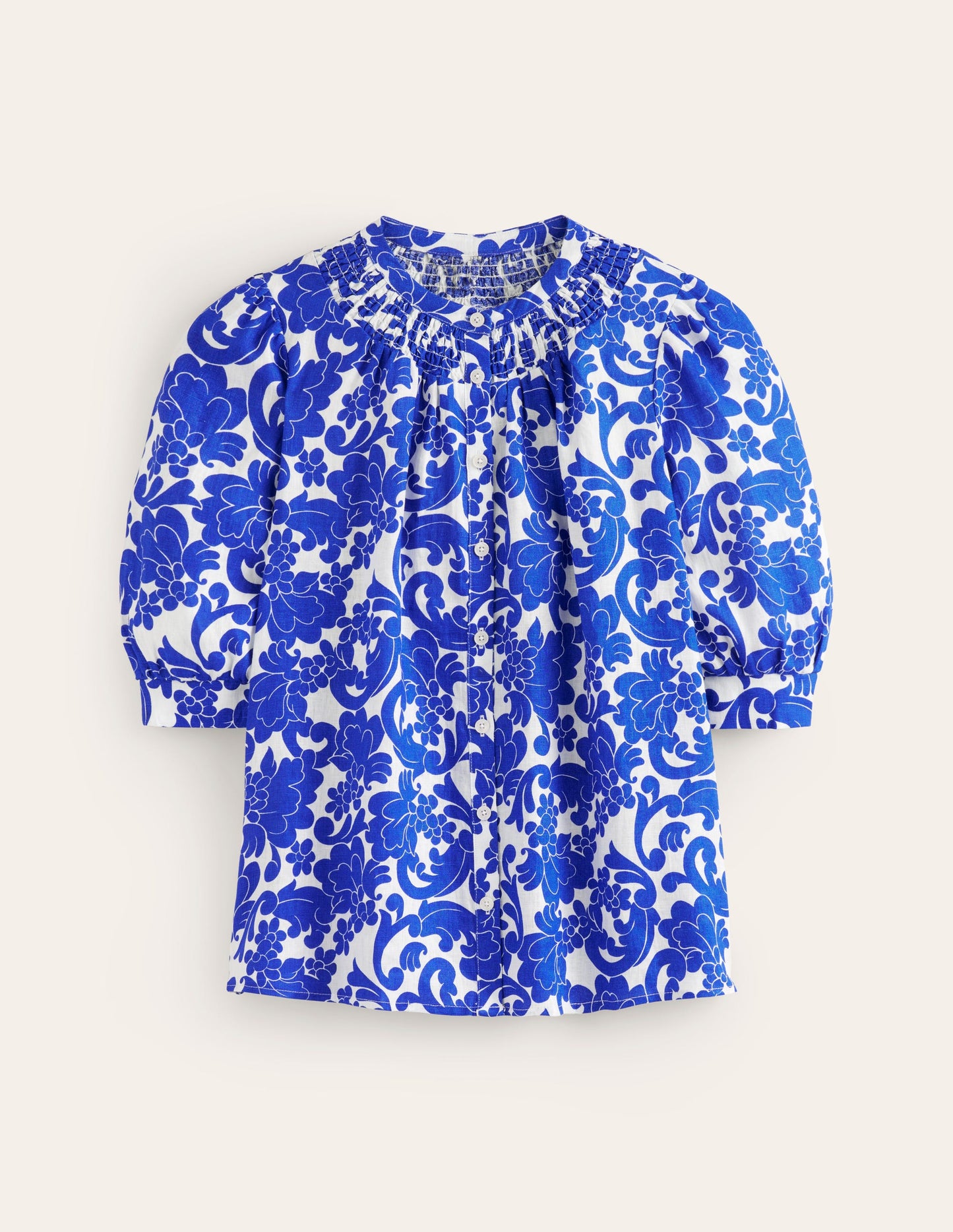 Ada Linen Top-Surf the Web, Opulent Whirl