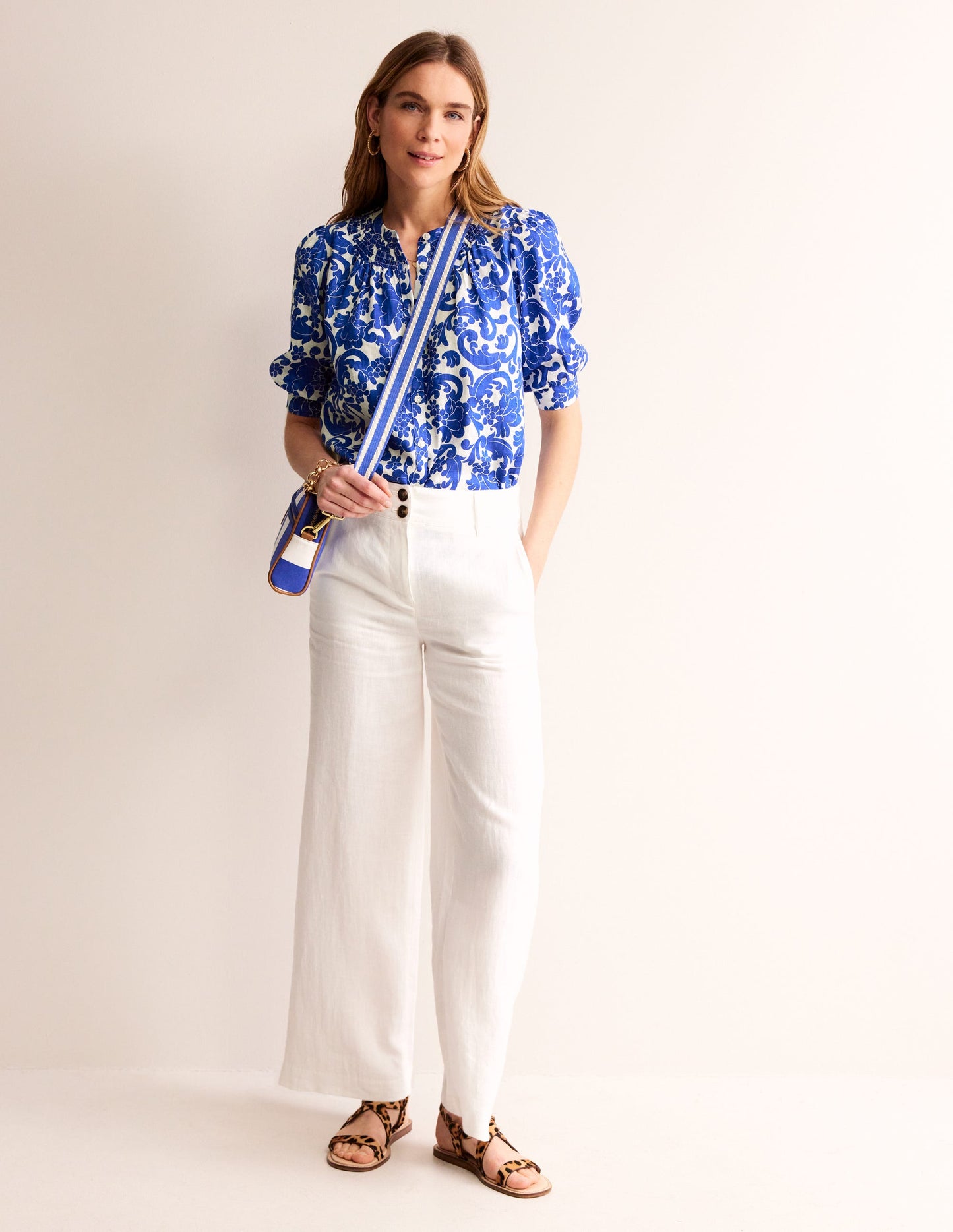 Ada Linen Top-Surf the Web, Opulent Whirl