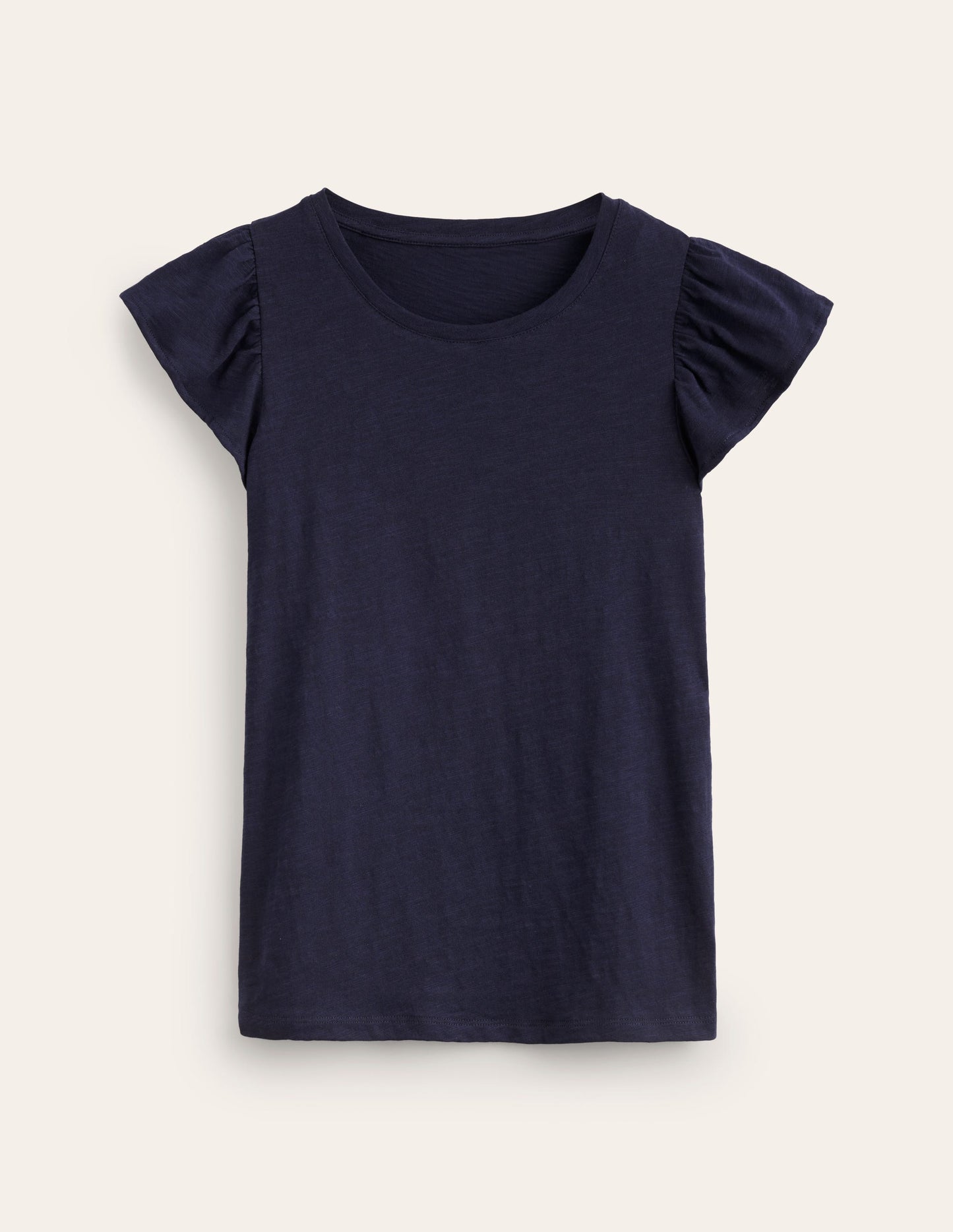 Cotton Flutter Top-Navy